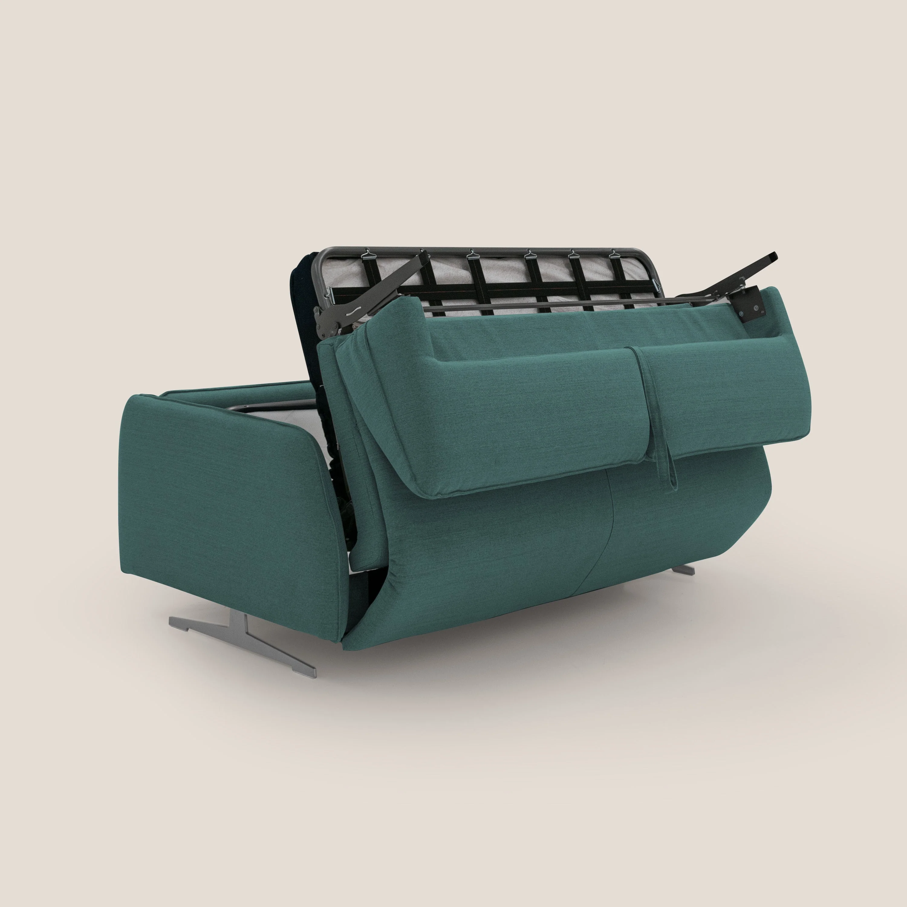 Texas Canapé convertible matrimonial moderne en tissu imperméable T19 bleu canard - Image 3