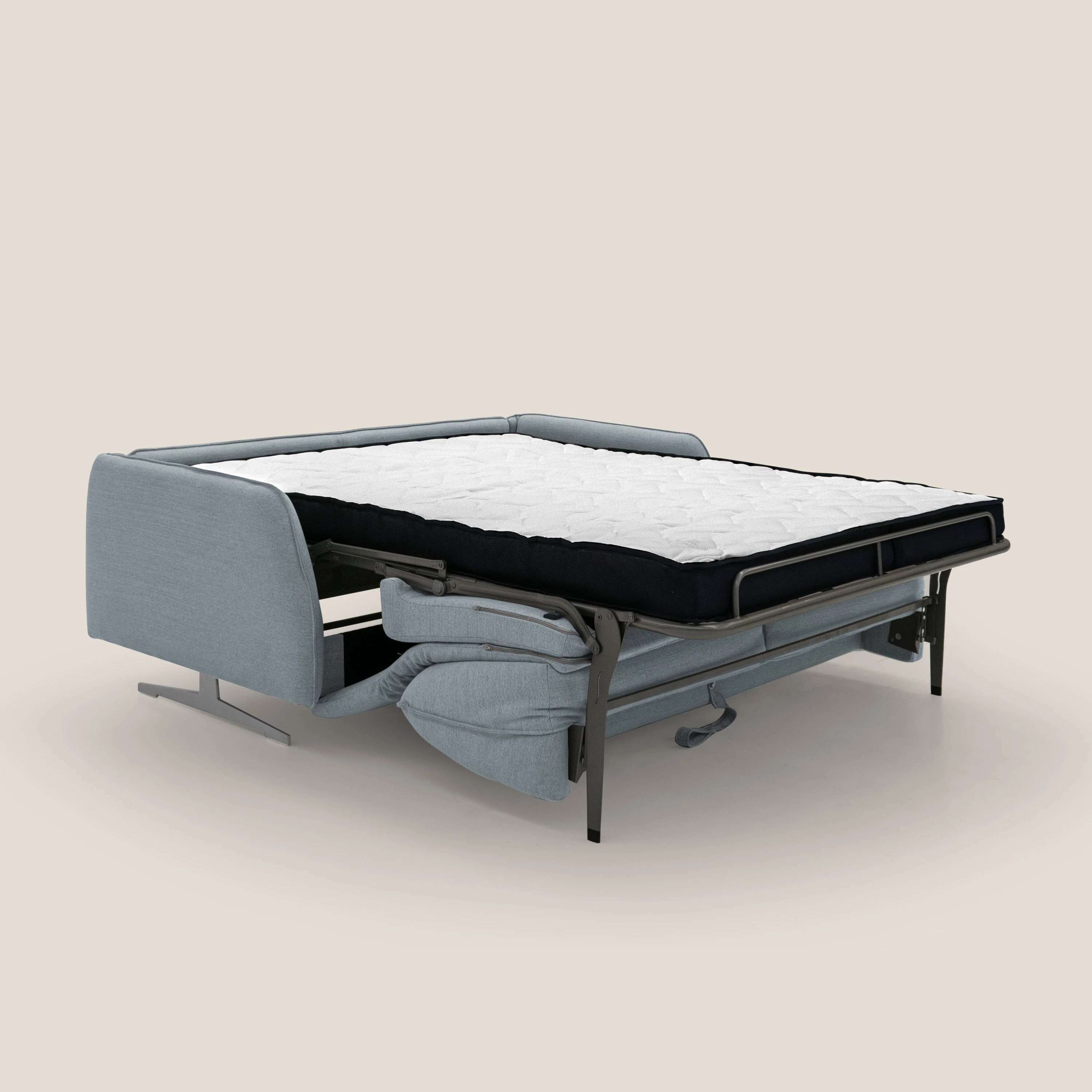 Texas Canapé convertible matrimonial moderne en tissu imperméable T19 bleu pastel - Image 2