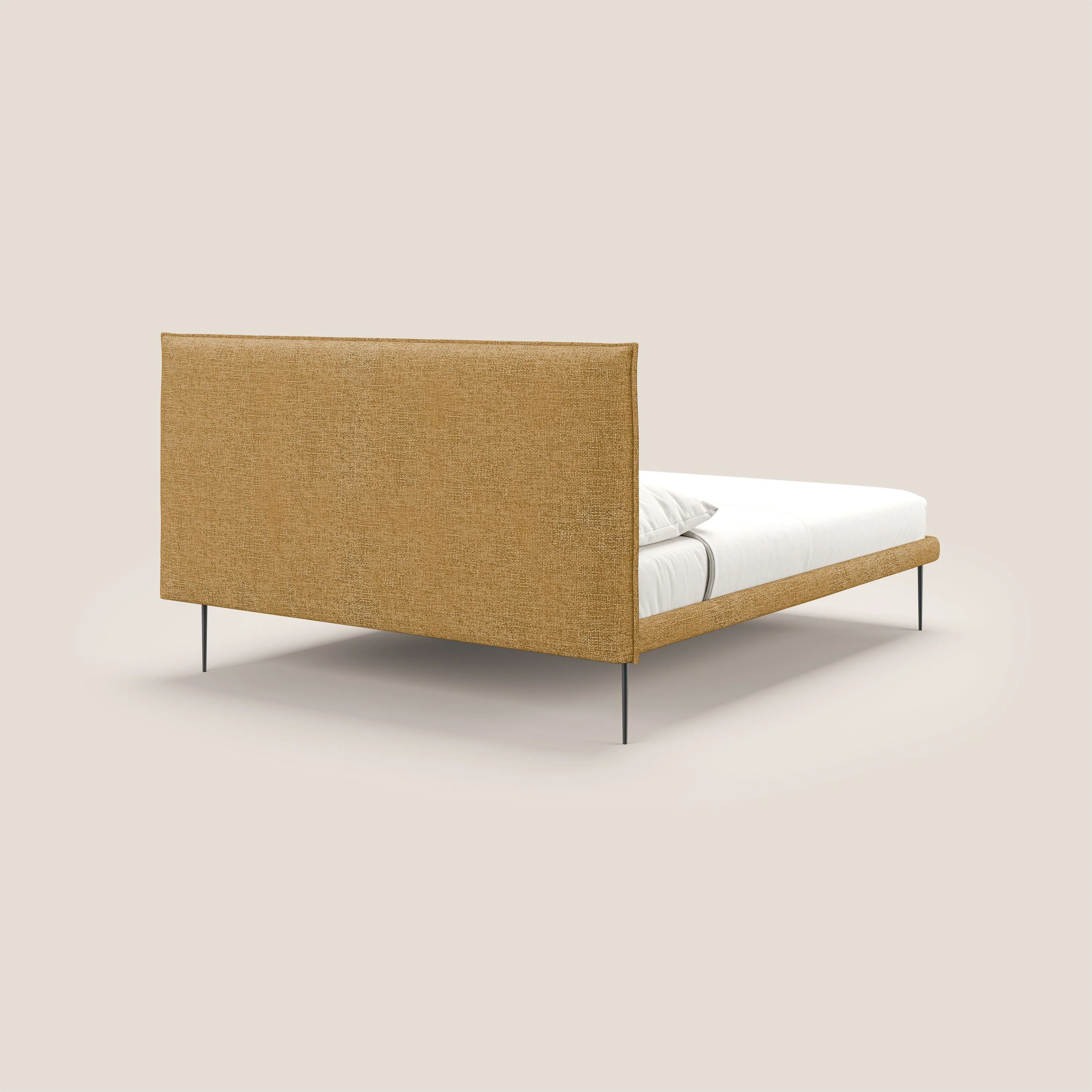 Theo lit moderne déhoussable avec pieds hauts en métal et tissu imperméable T10 jaune - Image 4