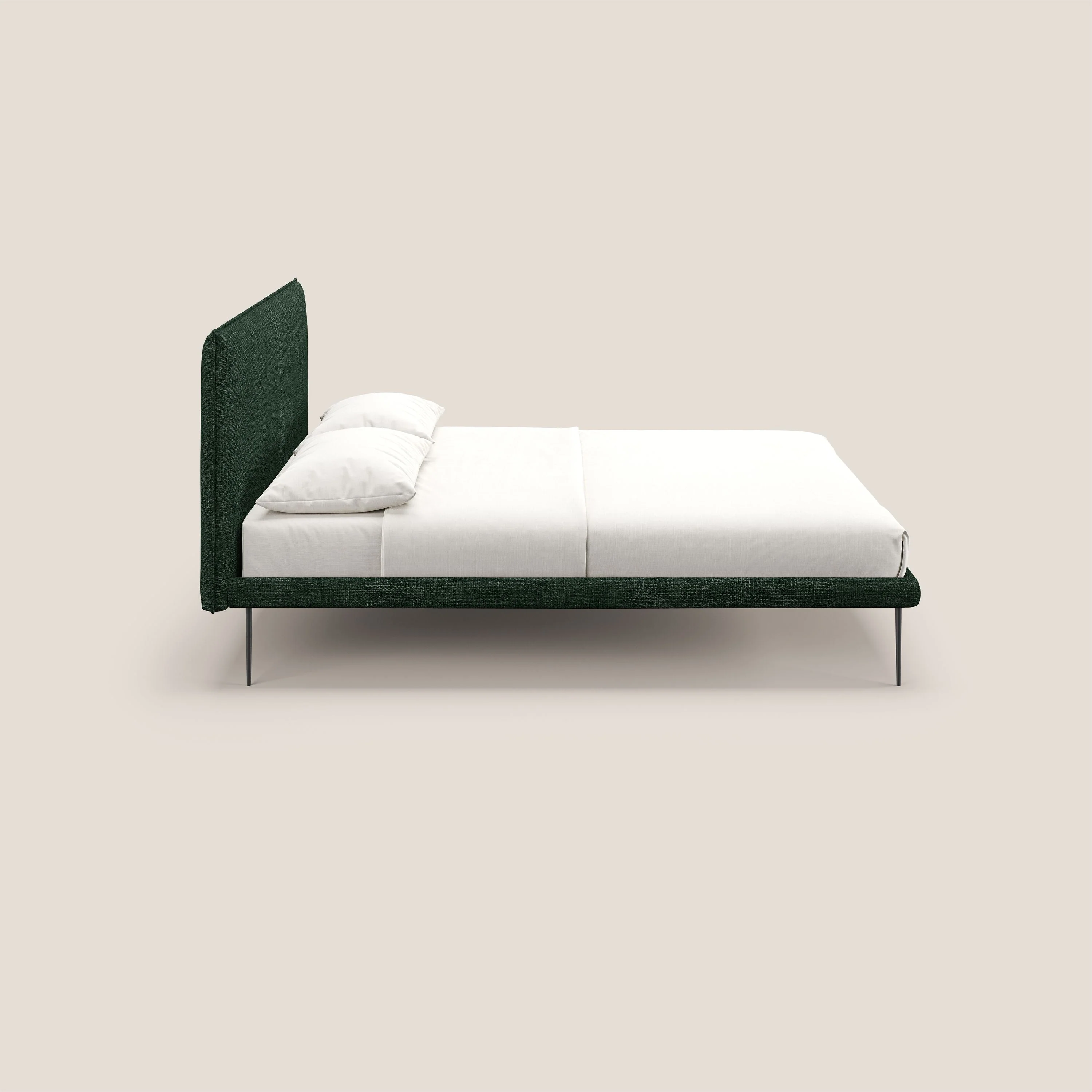 Theo lit moderne déhoussable avec pieds hauts en métal et tissu imperméable T10 vert - Image 3