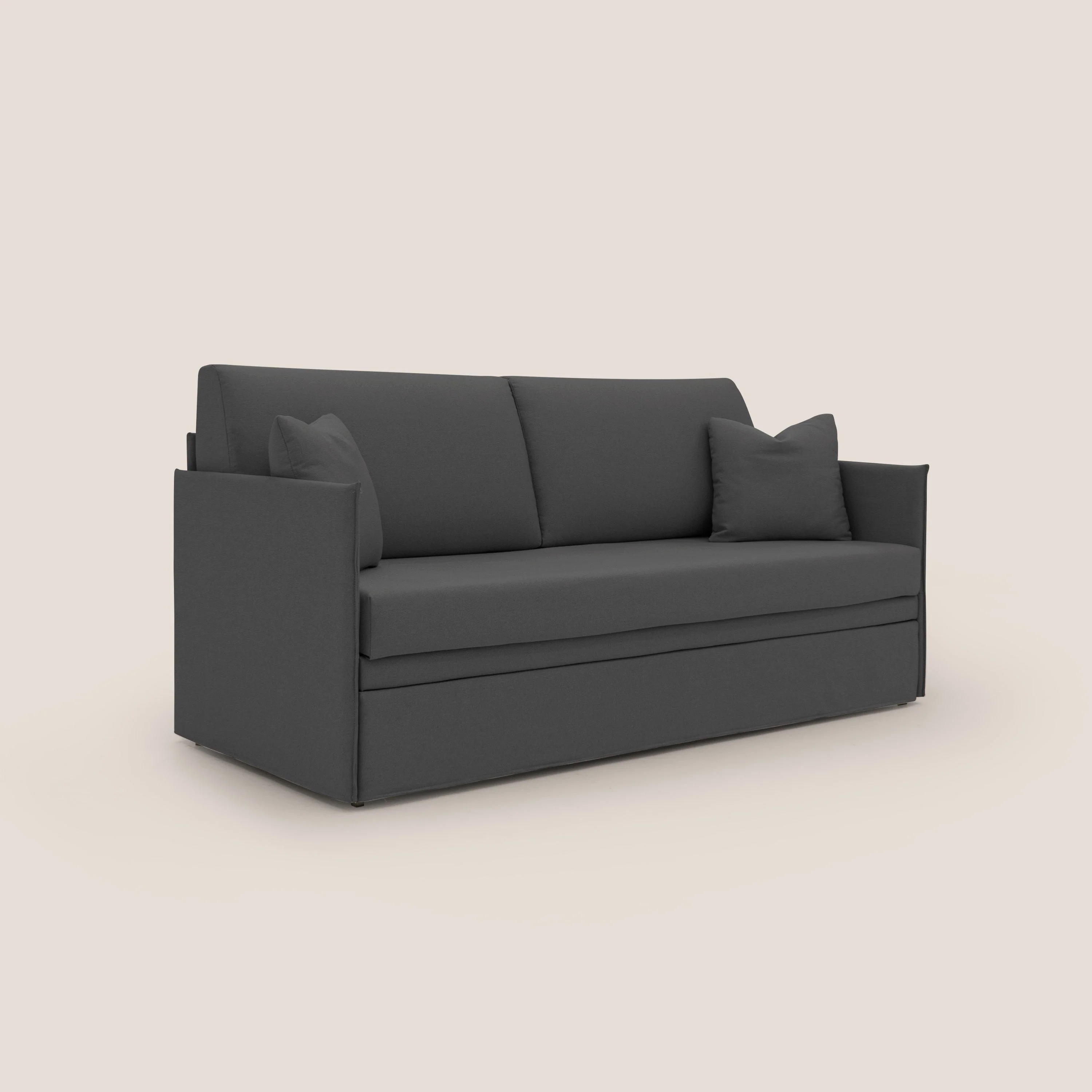 Tortona Canapé duplex avec lits jumeaux et tissu effet coton imperméable T13 anthracite - Image 3