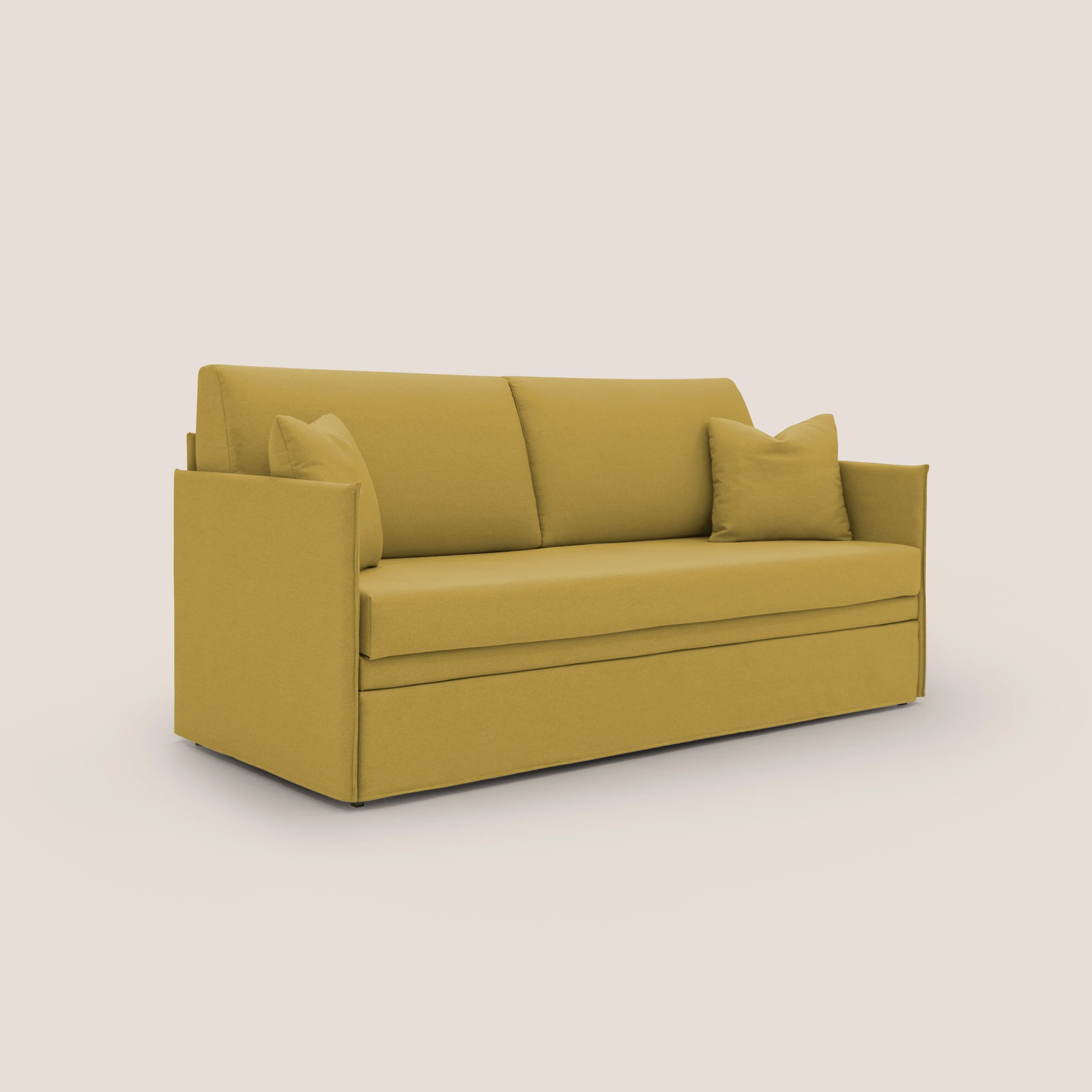 Tortona Canapé duplex avec lits jumeaux et tissu effet coton imperméable T13 jaune - Image 3