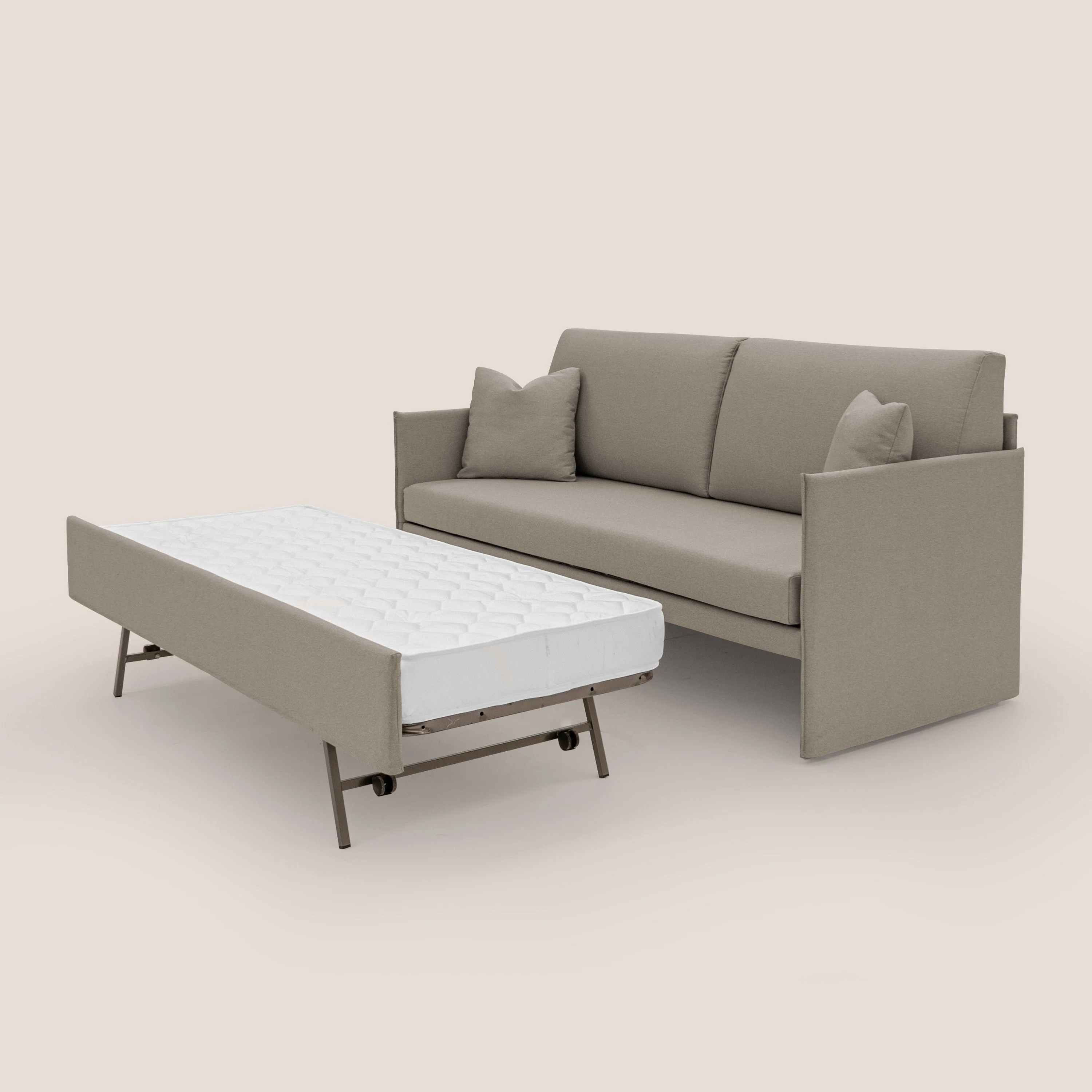 Tortona Canapé duplex avec lits jumeaux et tissu effet coton imperméable T13 Taupe tortora - Image 6
