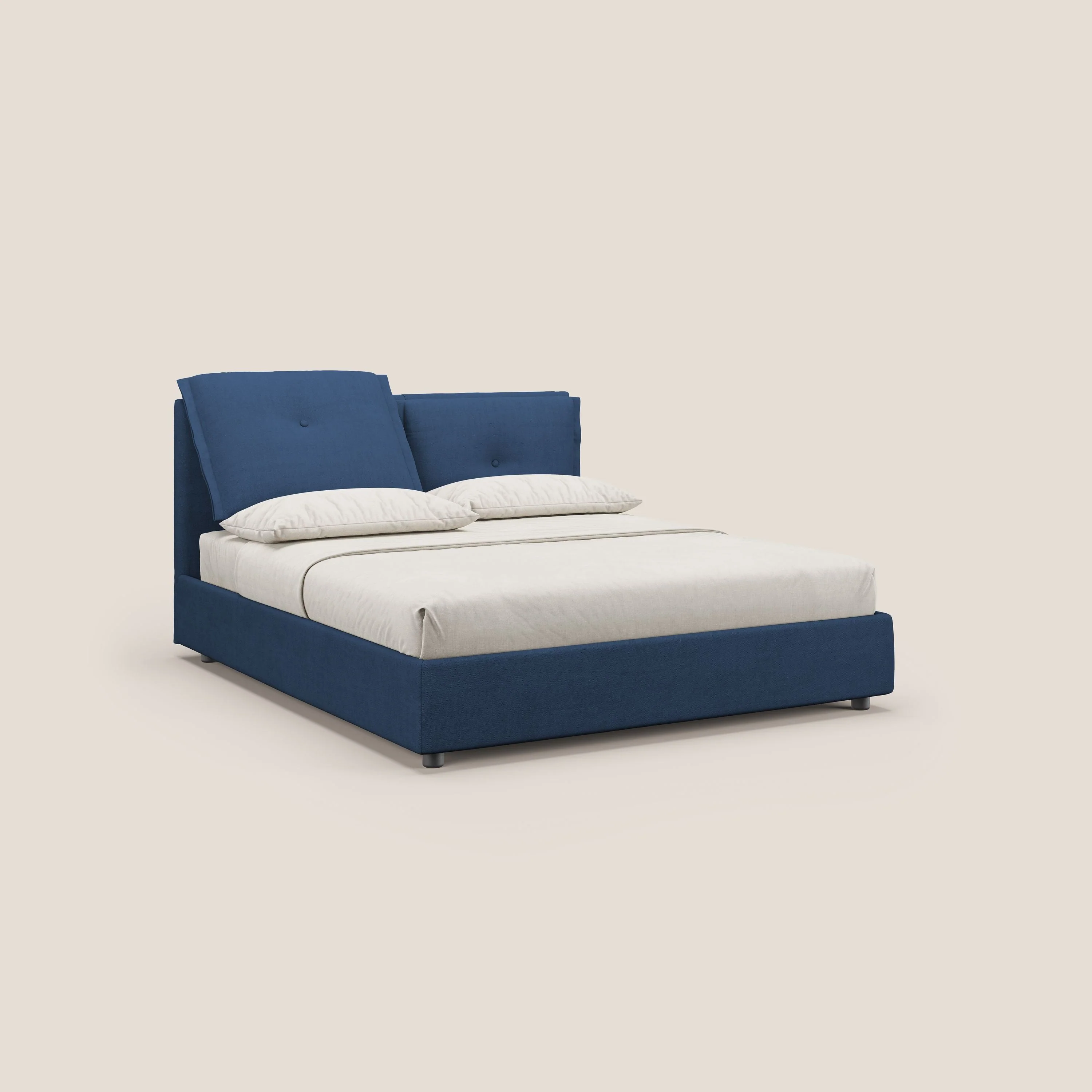Travis lit coffre avec coussins capitonnés amovibles en tissu imperméable T02 bleu
