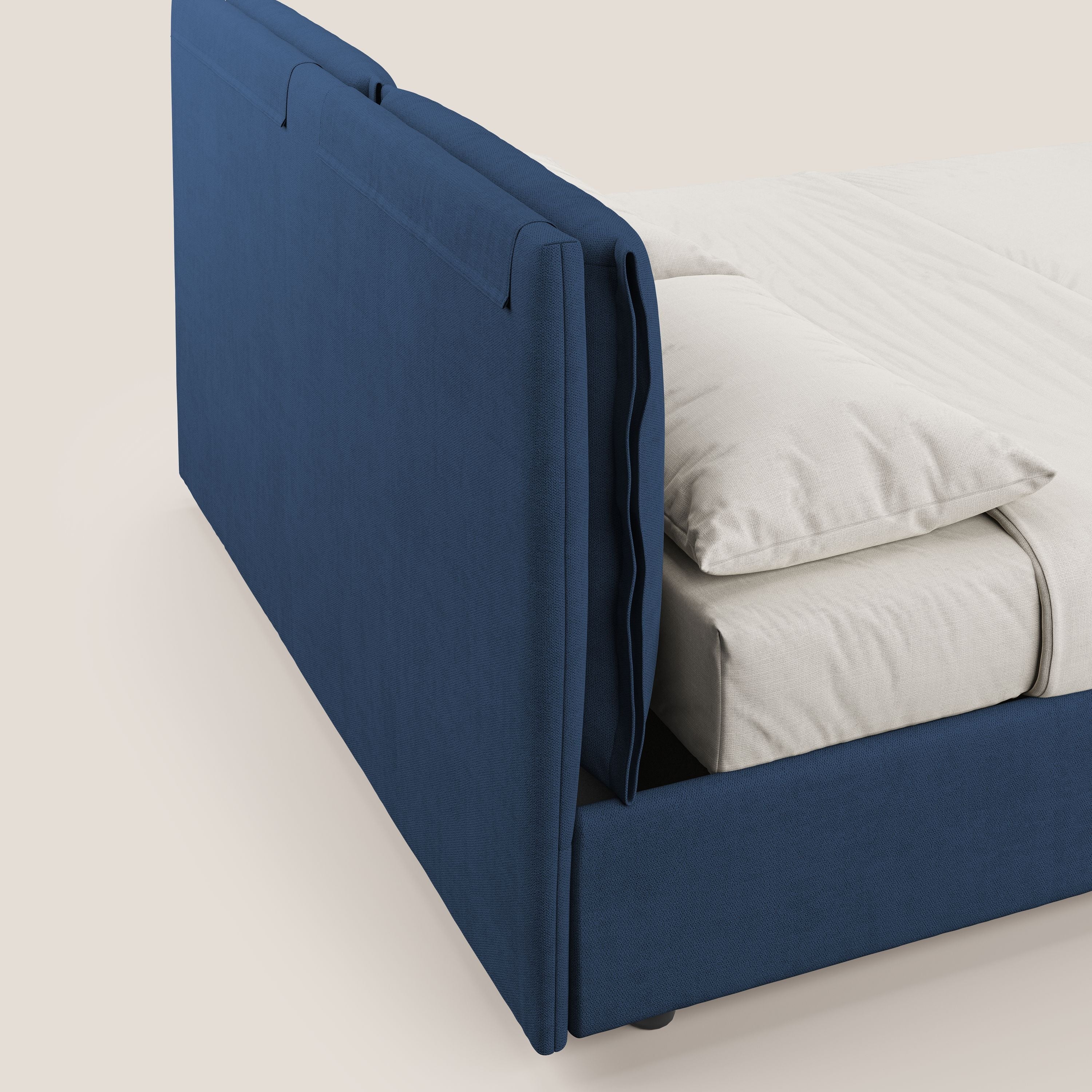 Travis lit coffre avec coussins capitonnés amovibles en tissu imperméable T02 bleu - Image 8