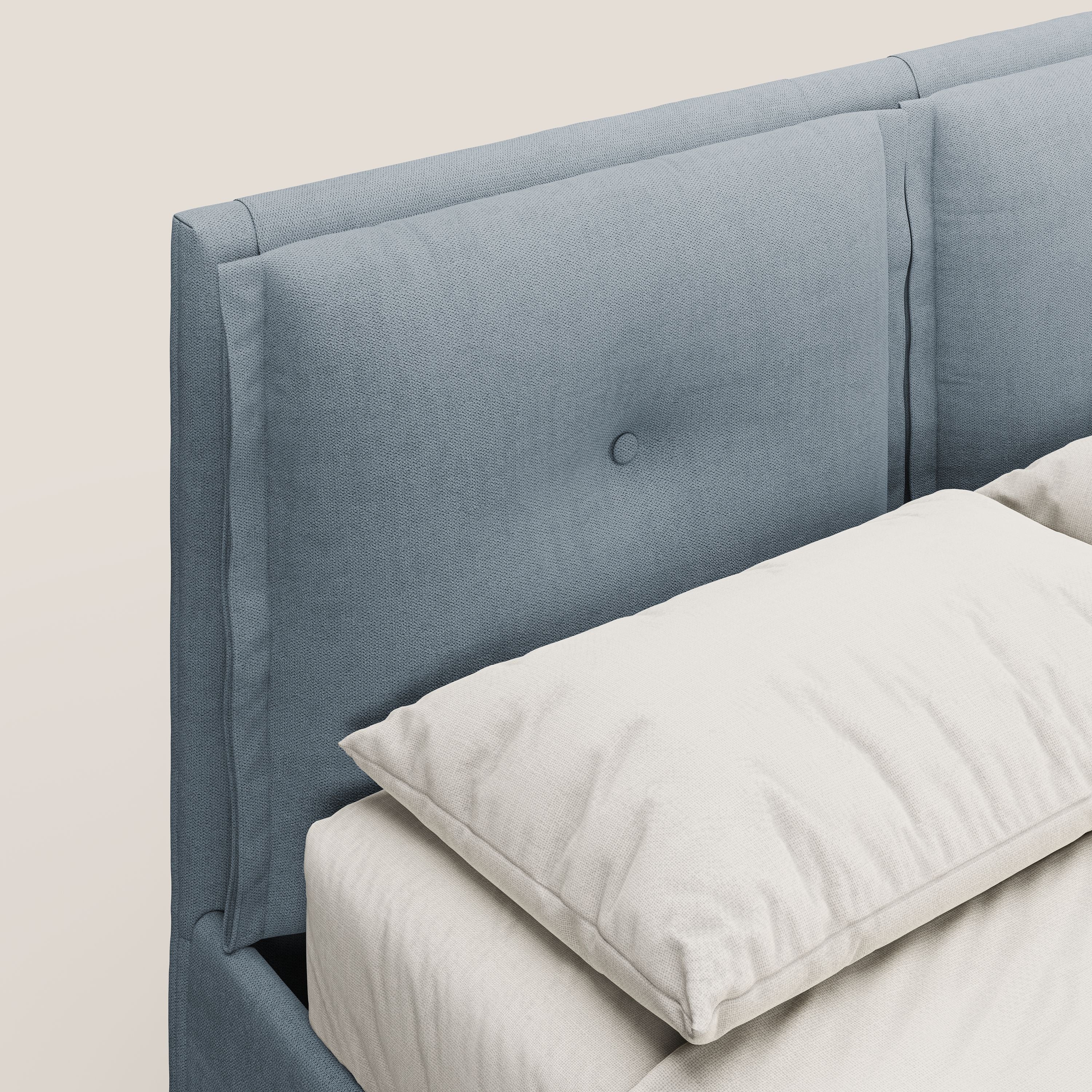 Travis lit coffre avec coussins capitonnés amovibles en tissu imperméable T02 bleu gris - Image 5