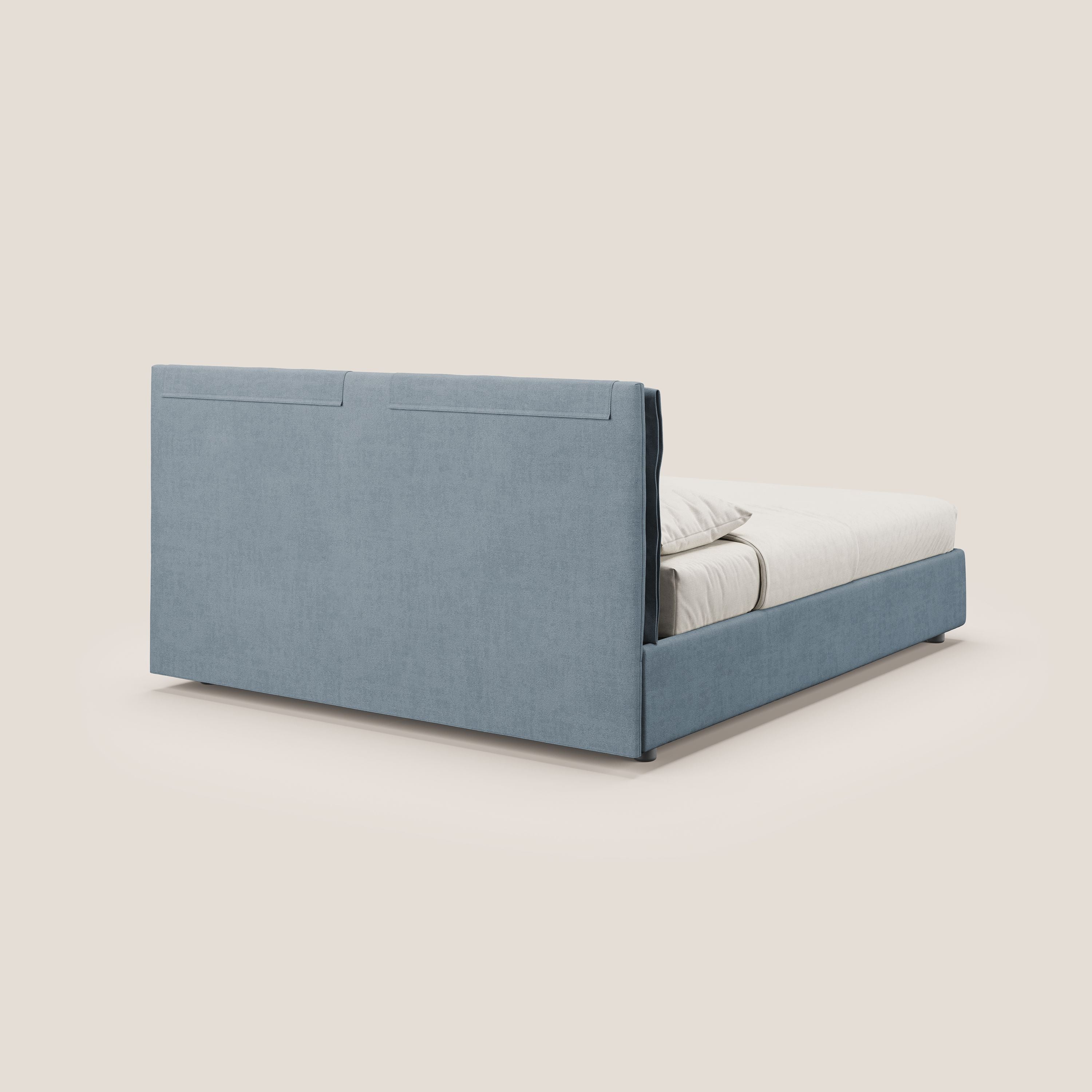 Travis lit coffre avec coussins capitonnés amovibles en tissu imperméable T02 bleu gris - Image 9