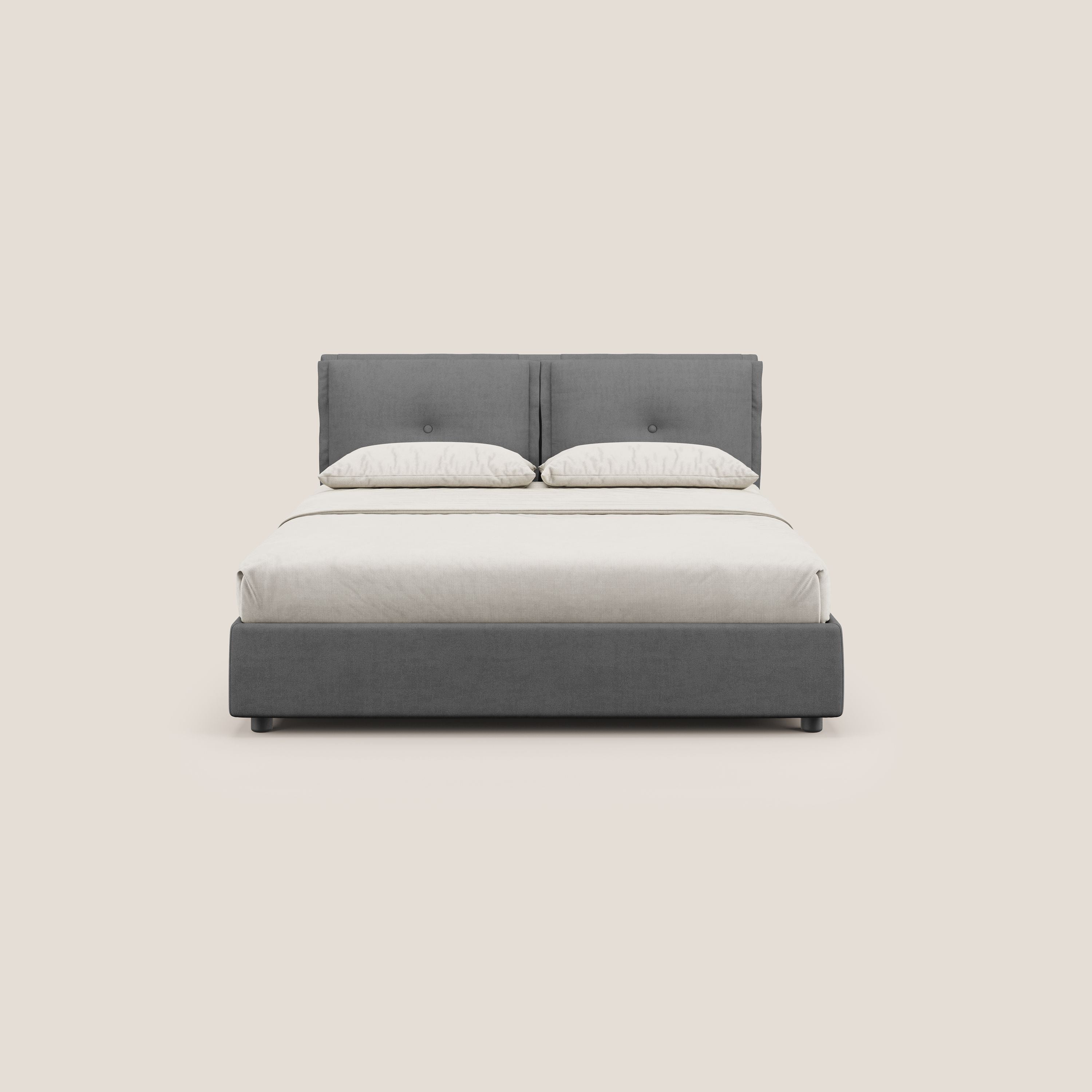 Travis lit coffre avec coussins capitonnés amovibles en tissu imperméable T02 gris - Image 3