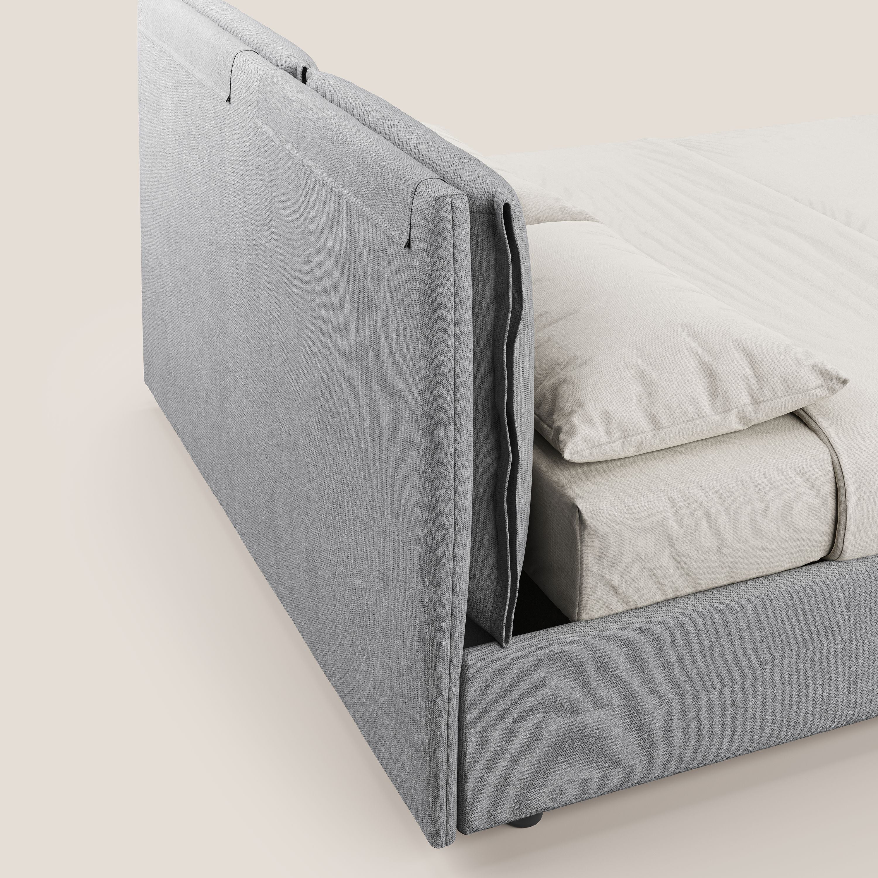 Travis lit coffre avec coussins capitonnés amovibles en tissu imperméable T02 gris clair - Image 8