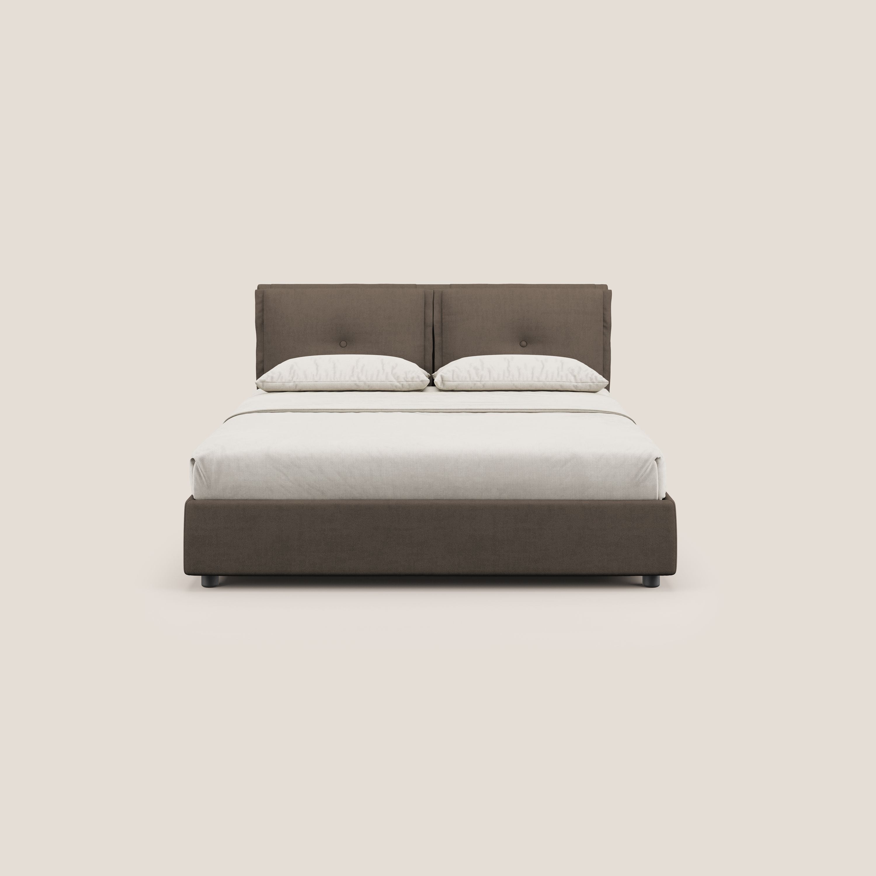 Travis lit coffre avec coussins capitonnés amovibles en tissu imperméable T02 marron - Image 3