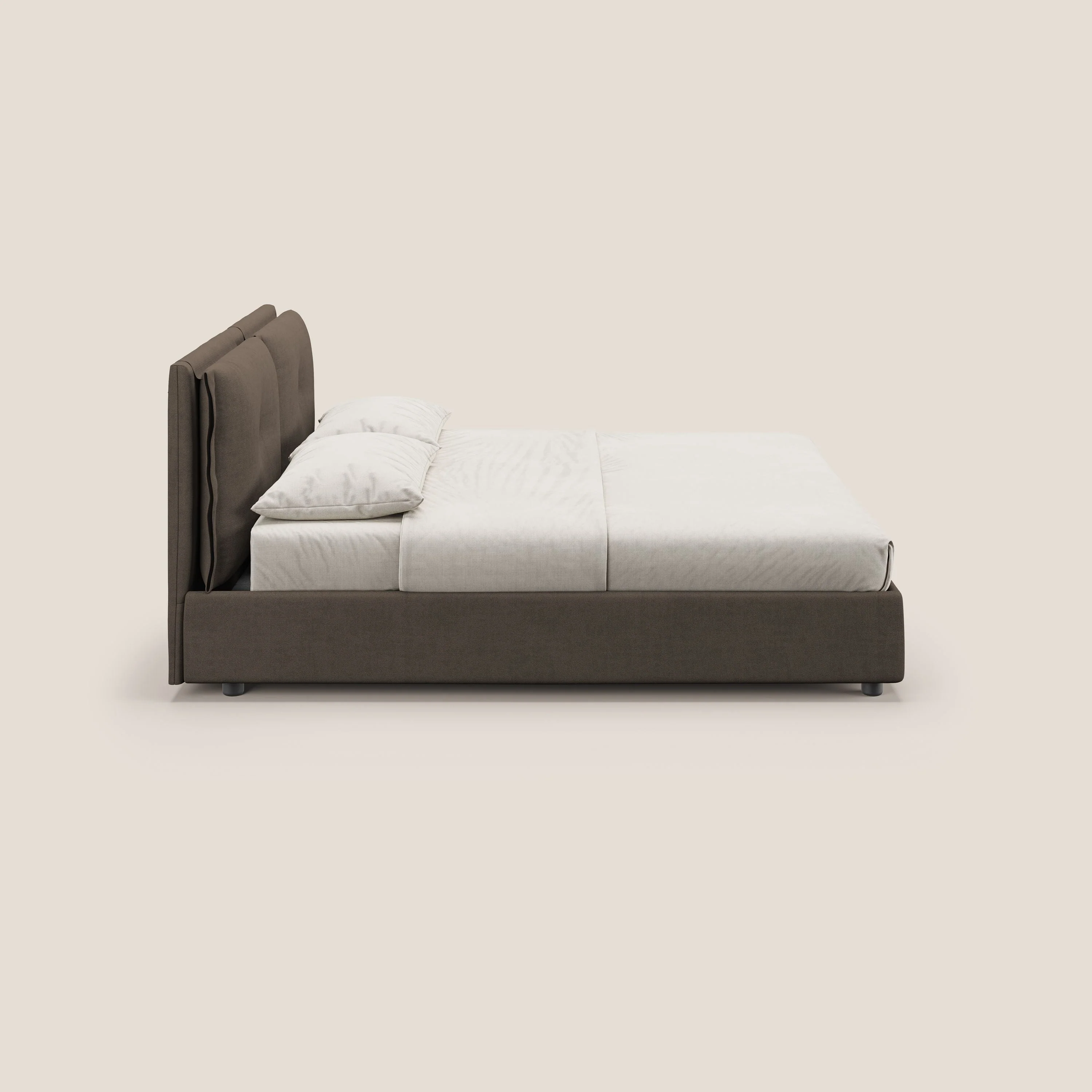 Travis lit coffre avec coussins capitonnés amovibles en tissu imperméable T02 marron - Image 5