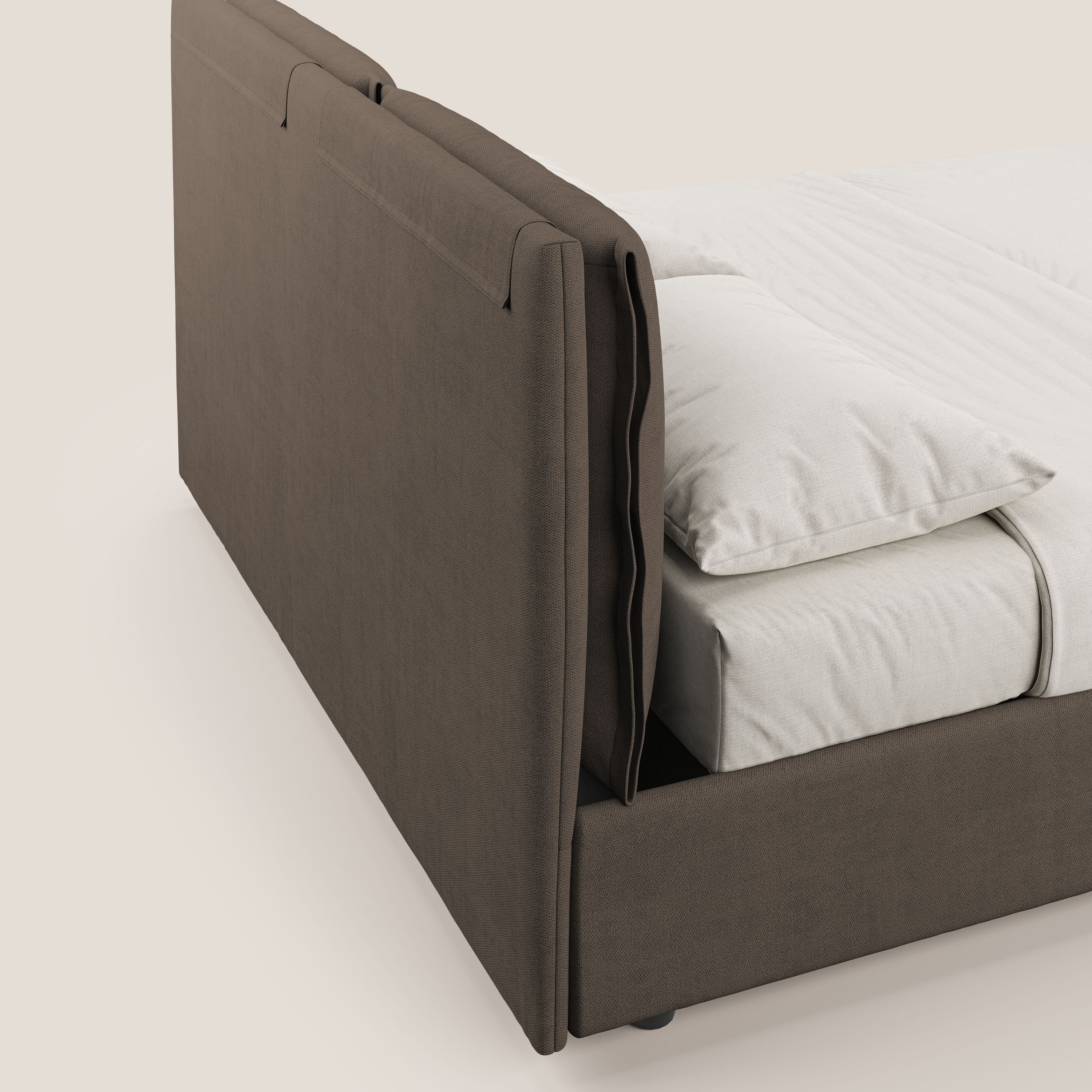 Travis lit coffre avec coussins capitonnés amovibles en tissu imperméable T02 marron - Image 8