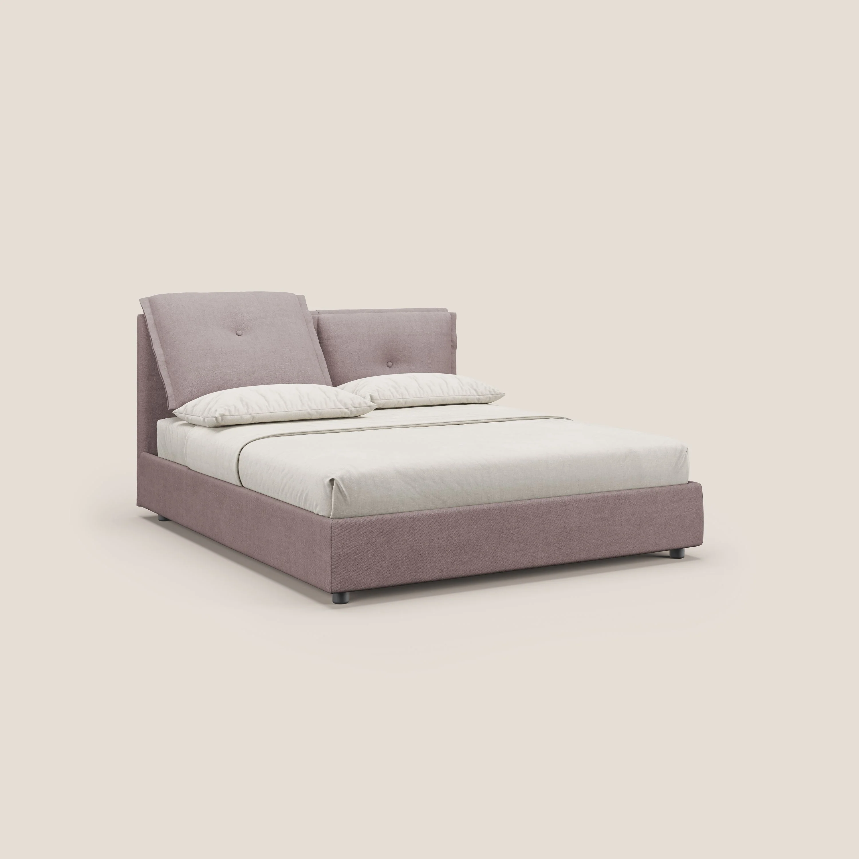 Travis lit coffre avec coussins capitonnés amovibles en tissu imperméable T02 rose