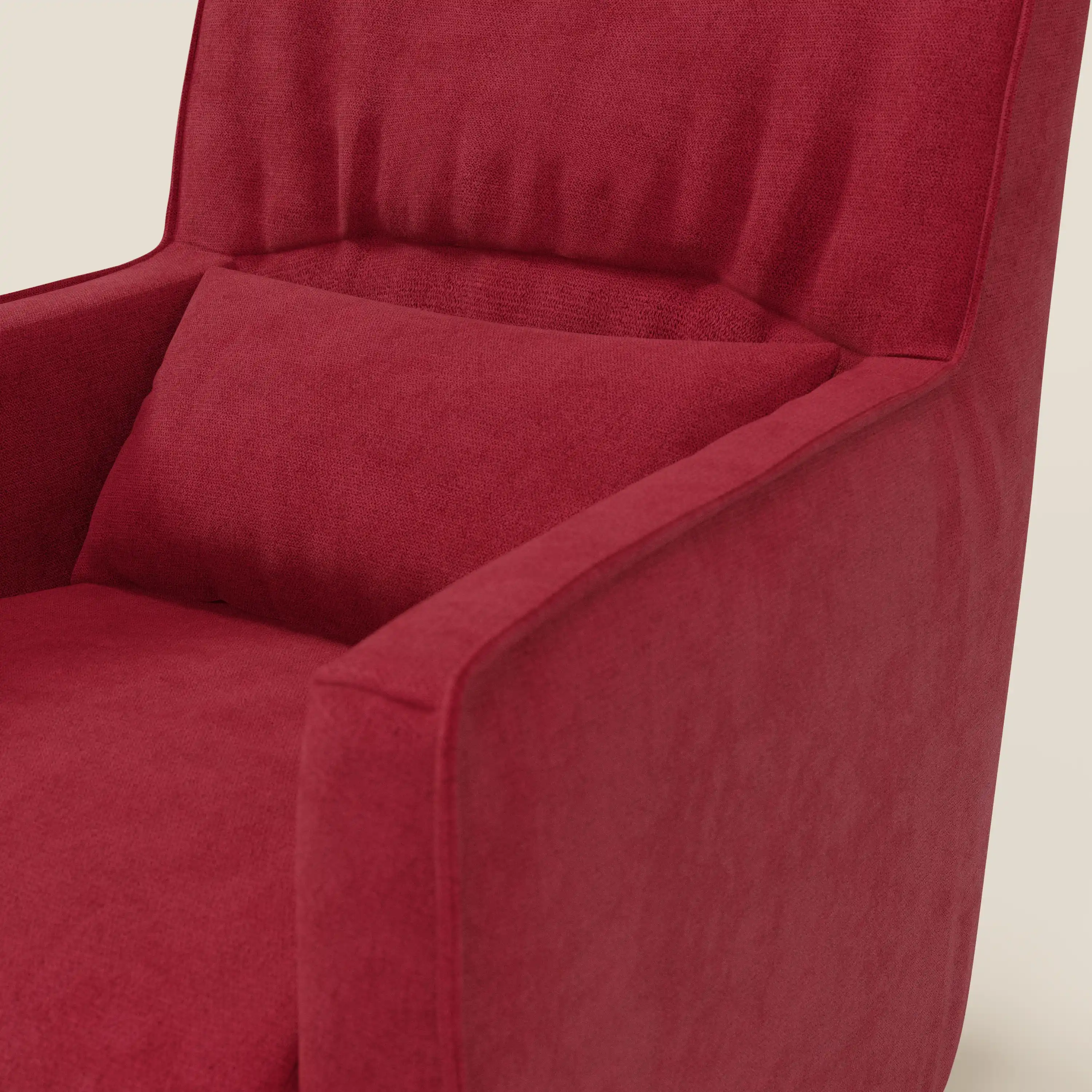 Tulla Fauteuil pivotant en tissu imperméable T02 rouge - Image 6
