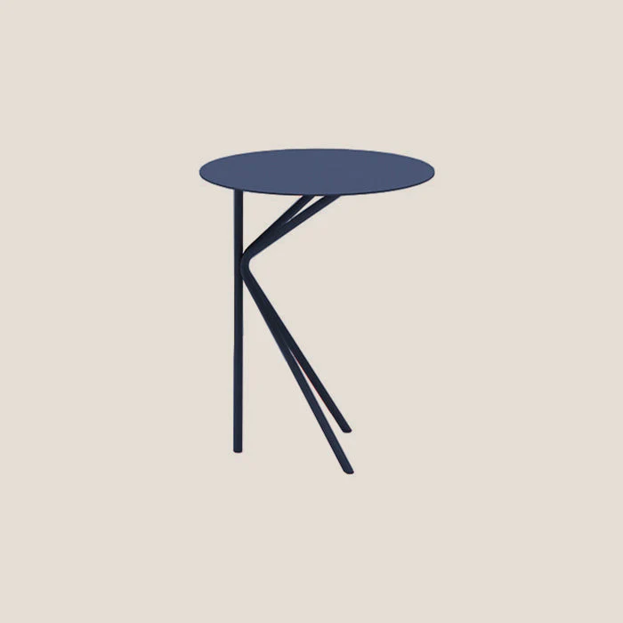 Twin table haute minimaliste ronde en différentes couleurs bleu marine