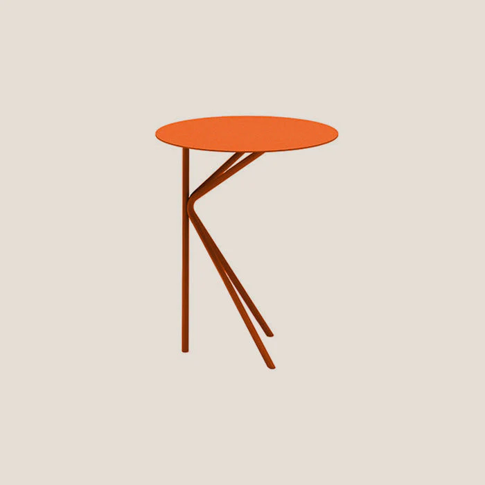 Twin table haute minimaliste ronde en différentes couleurs citrouille