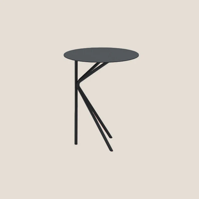 Twin table haute minimaliste ronde en différentes couleurs graphite