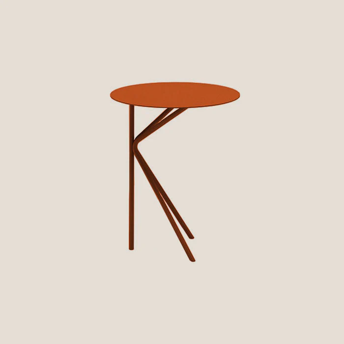 Twin table haute minimaliste ronde en différentes couleurs terre cuite