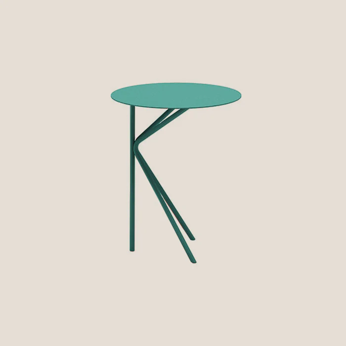 Twin table haute minimaliste ronde en différentes couleurs vert sauge