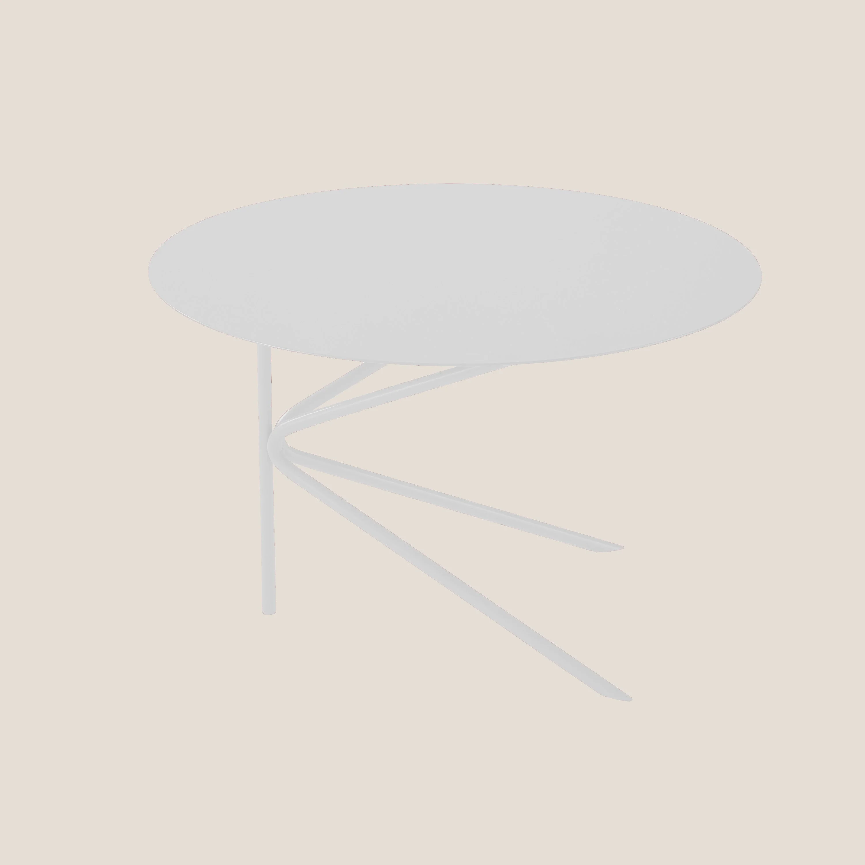 Twin table basse minimaliste ronde en différentes couleurs blanc