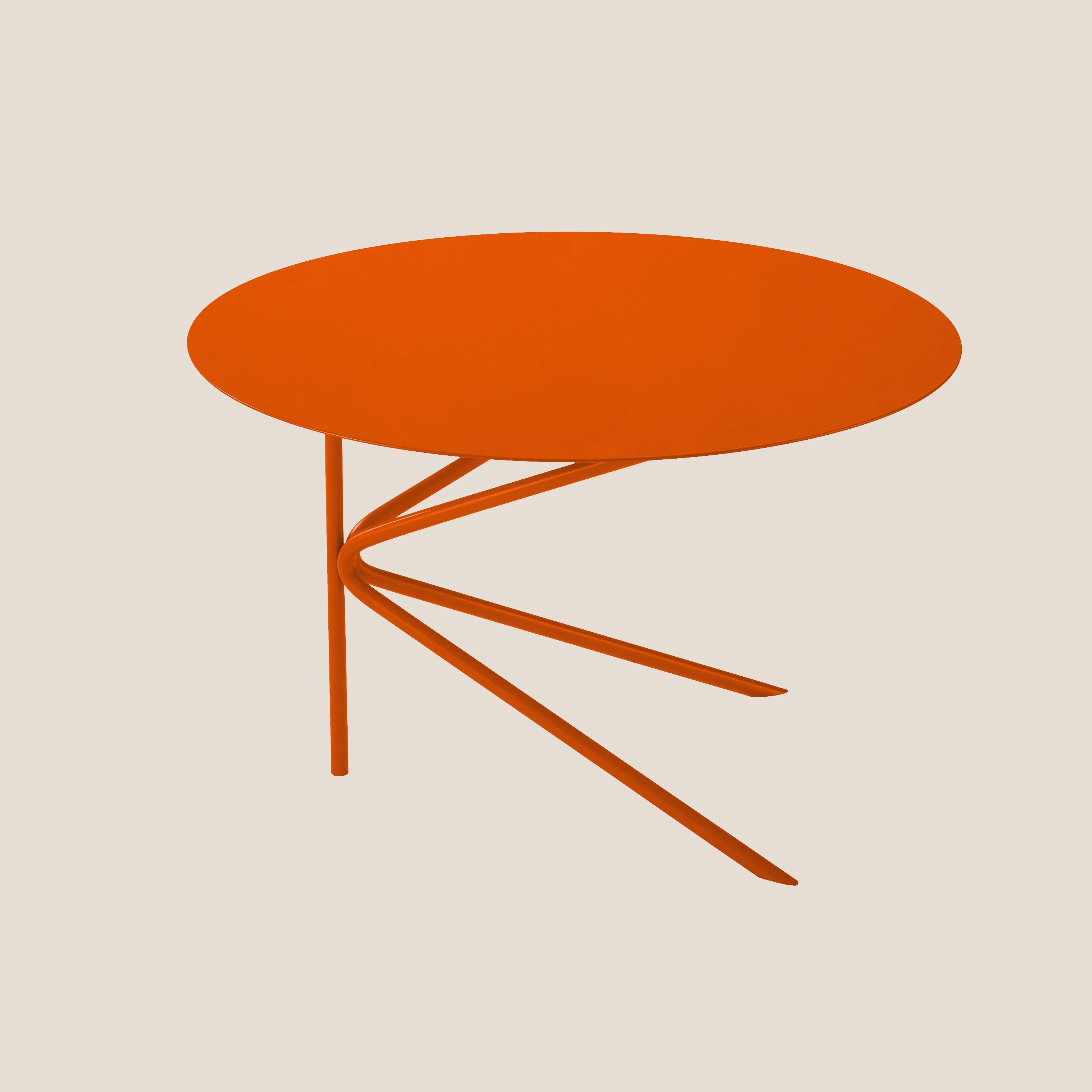 Twin table basse minimaliste ronde en différentes couleurs citrouille