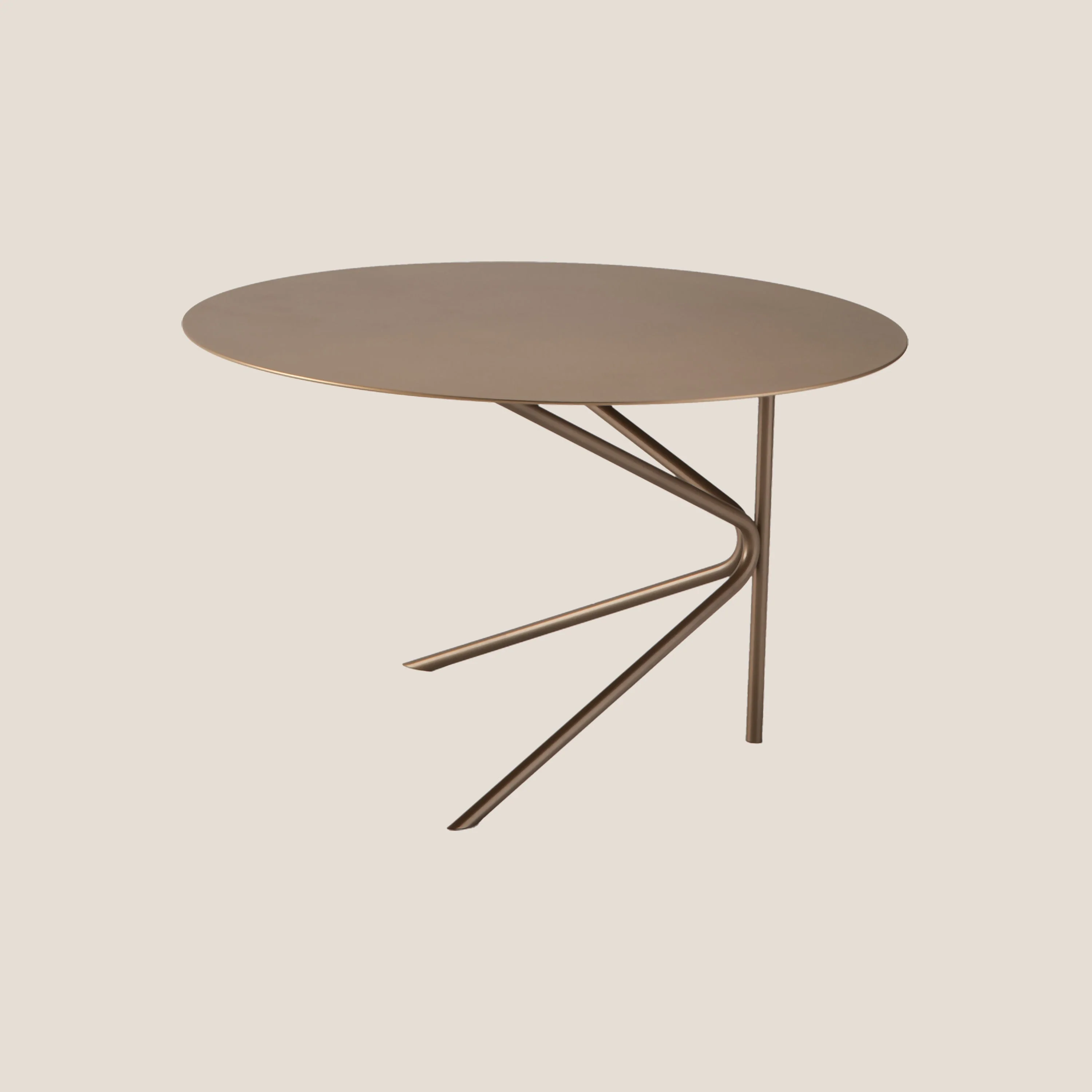 Twin table basse minimaliste ronde en différentes couleurs cuivre