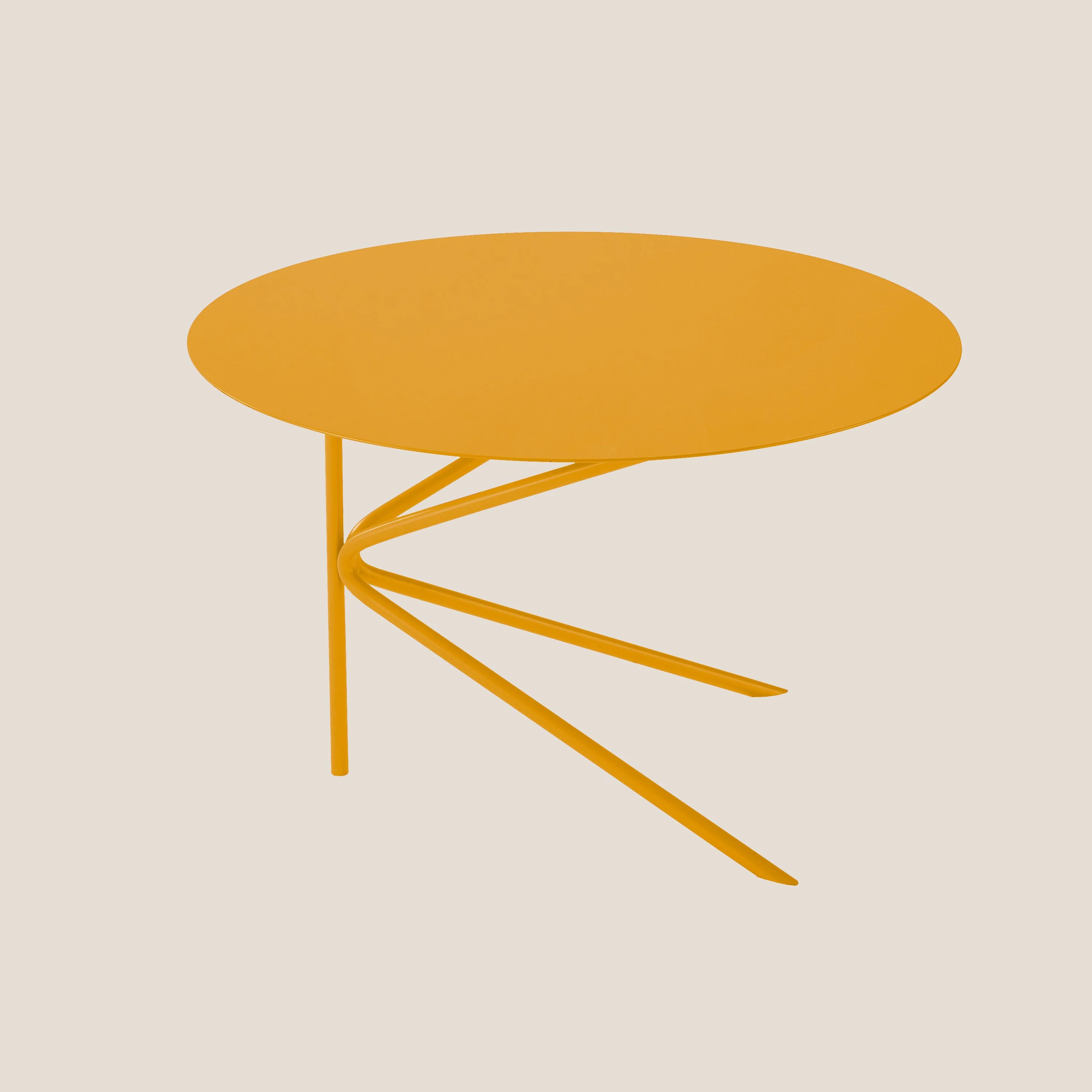 Twin table basse minimaliste ronde en différentes couleurs jaune