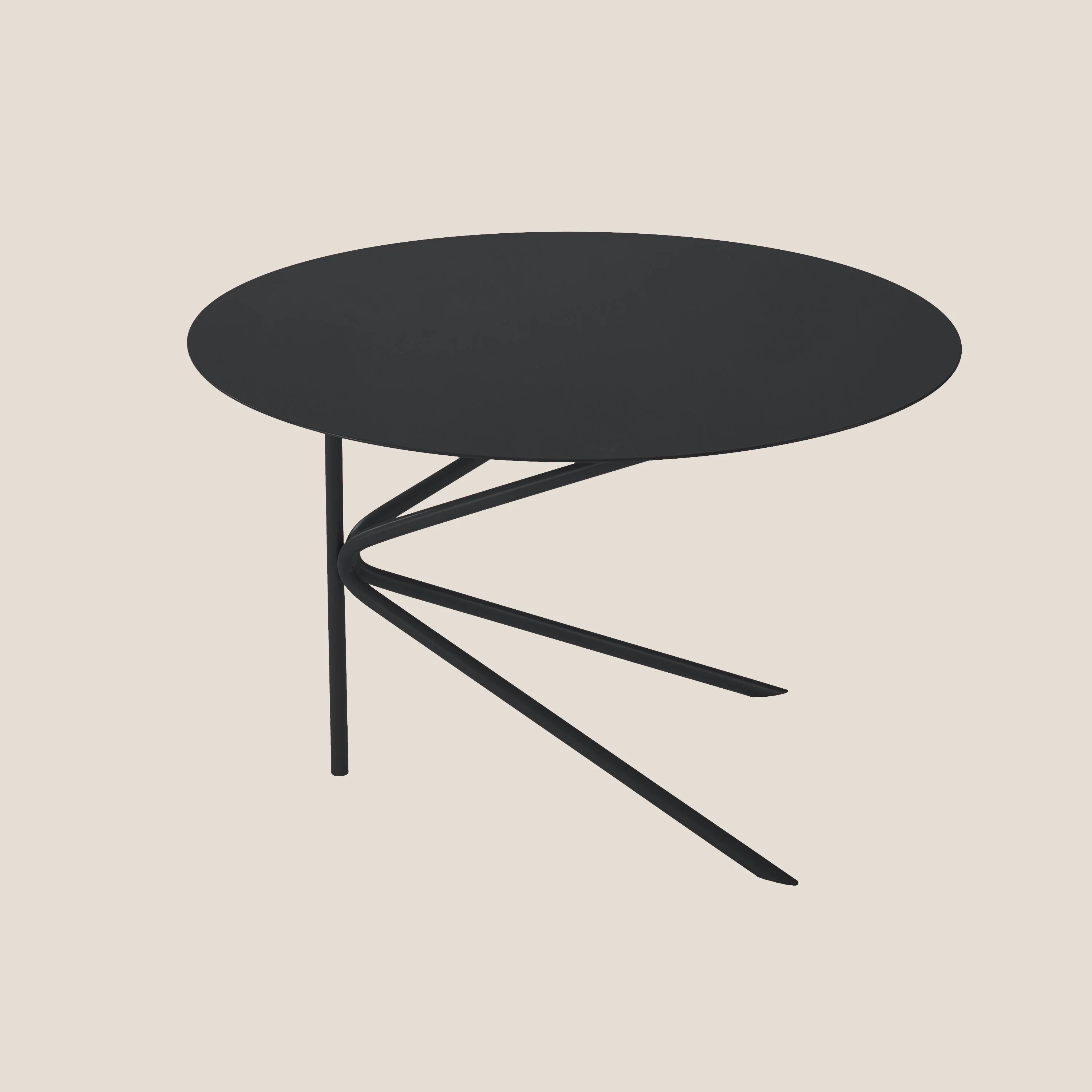 Twin table basse minimaliste ronde en différentes couleurs noir