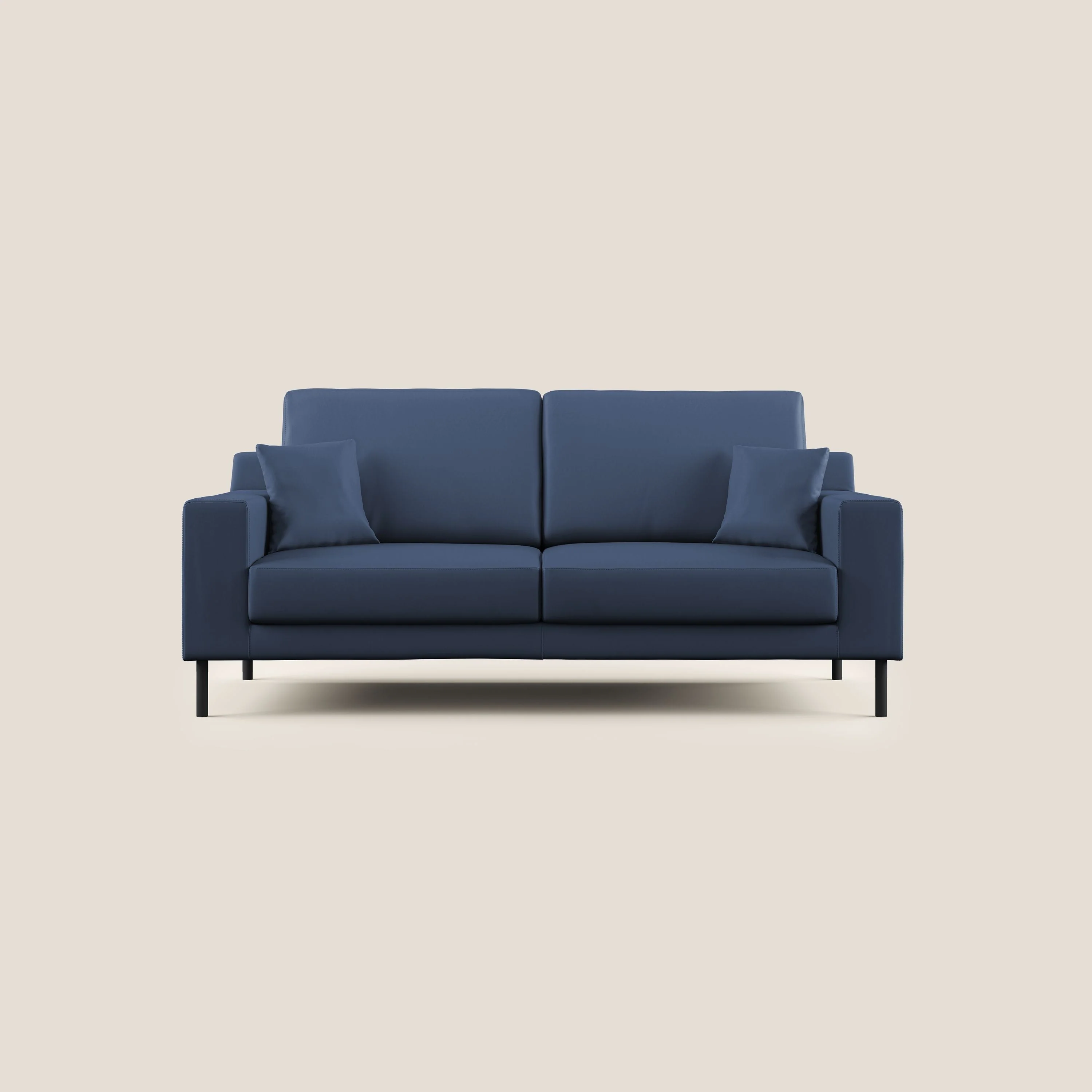 Uranio canapé linéaire moderne en simili cuir imperméable T04 bleu
