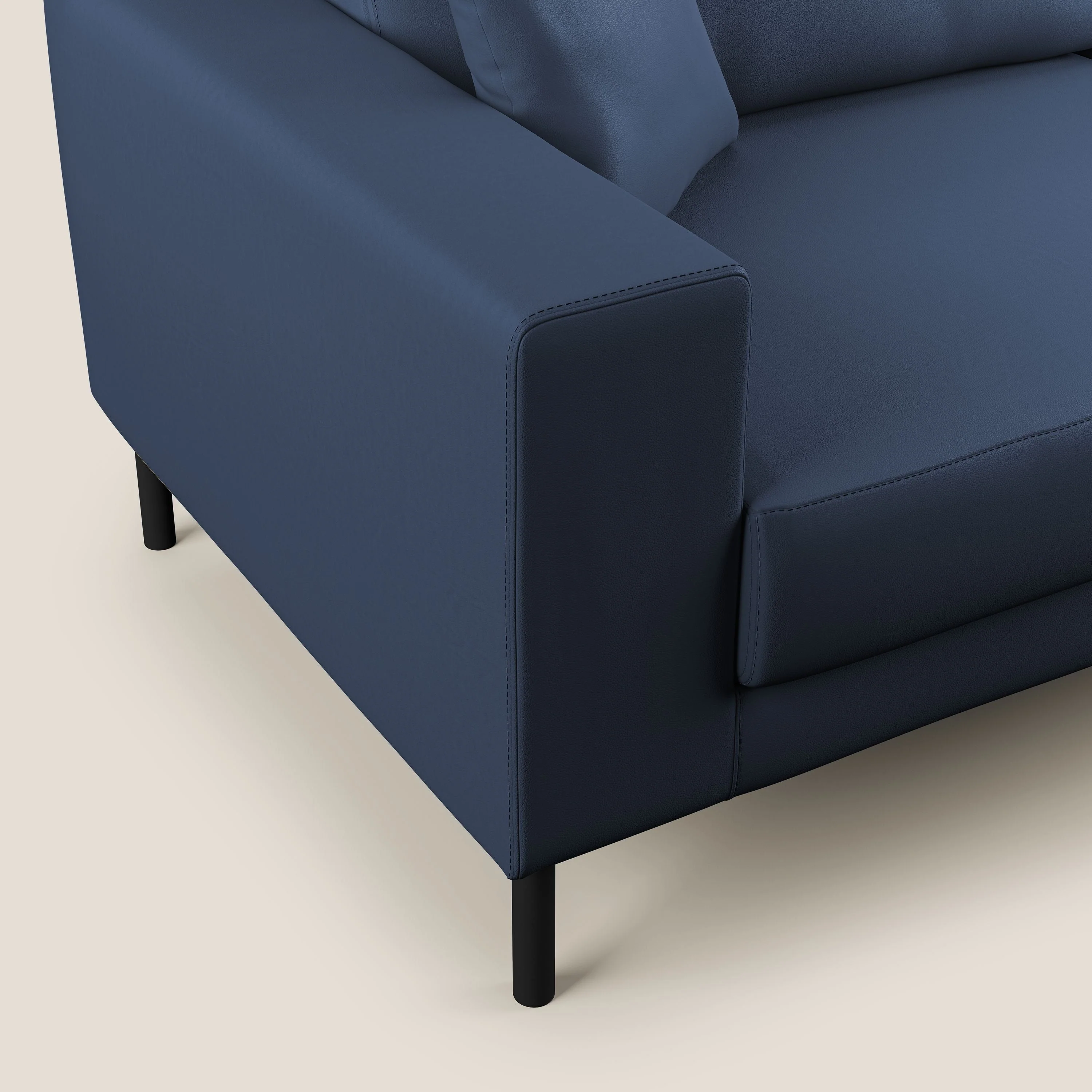 Uranio canapé linéaire moderne en simili cuir imperméable T04 bleu - Image 4