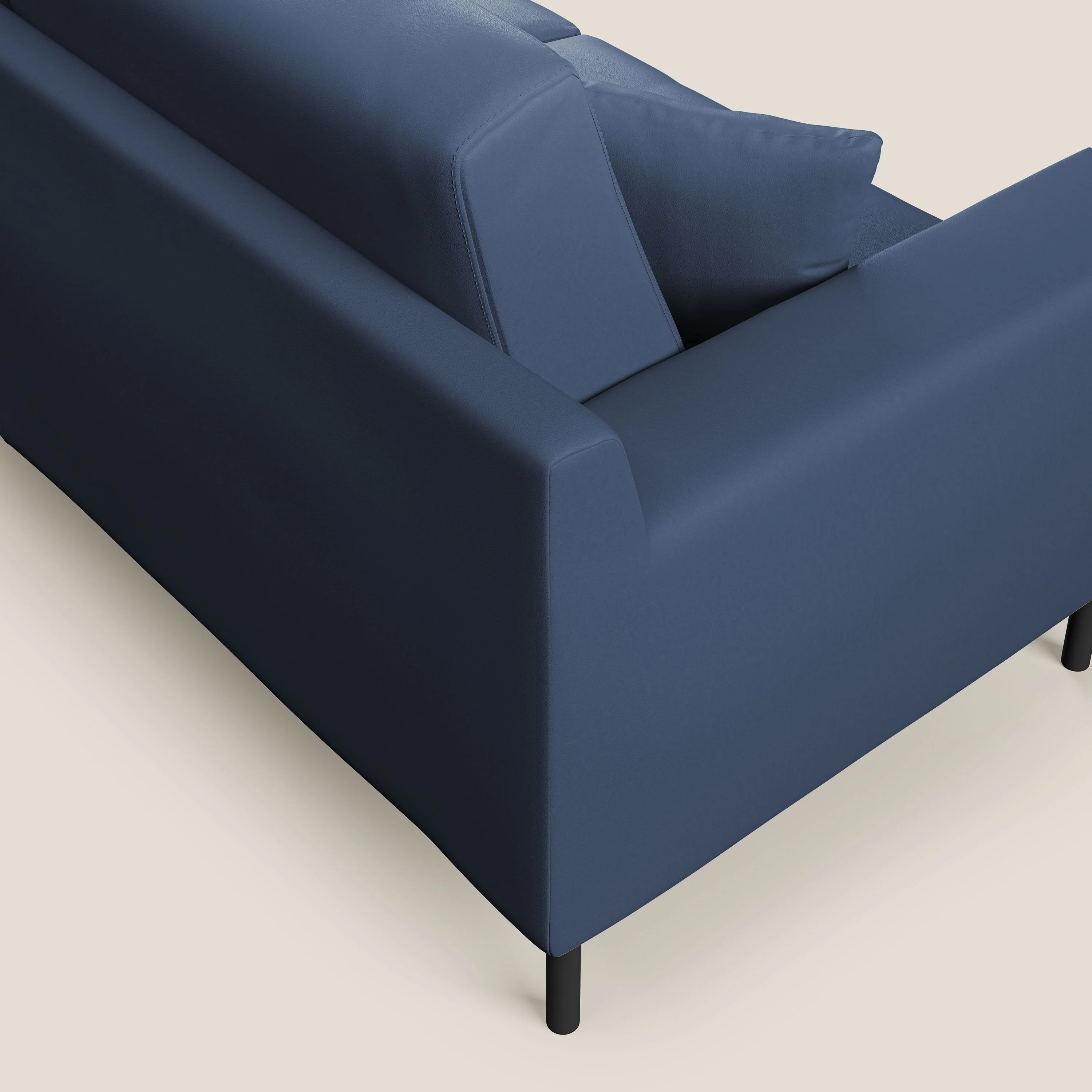 Uranio canapé linéaire moderne en simili cuir imperméable T04 bleu - Image 5