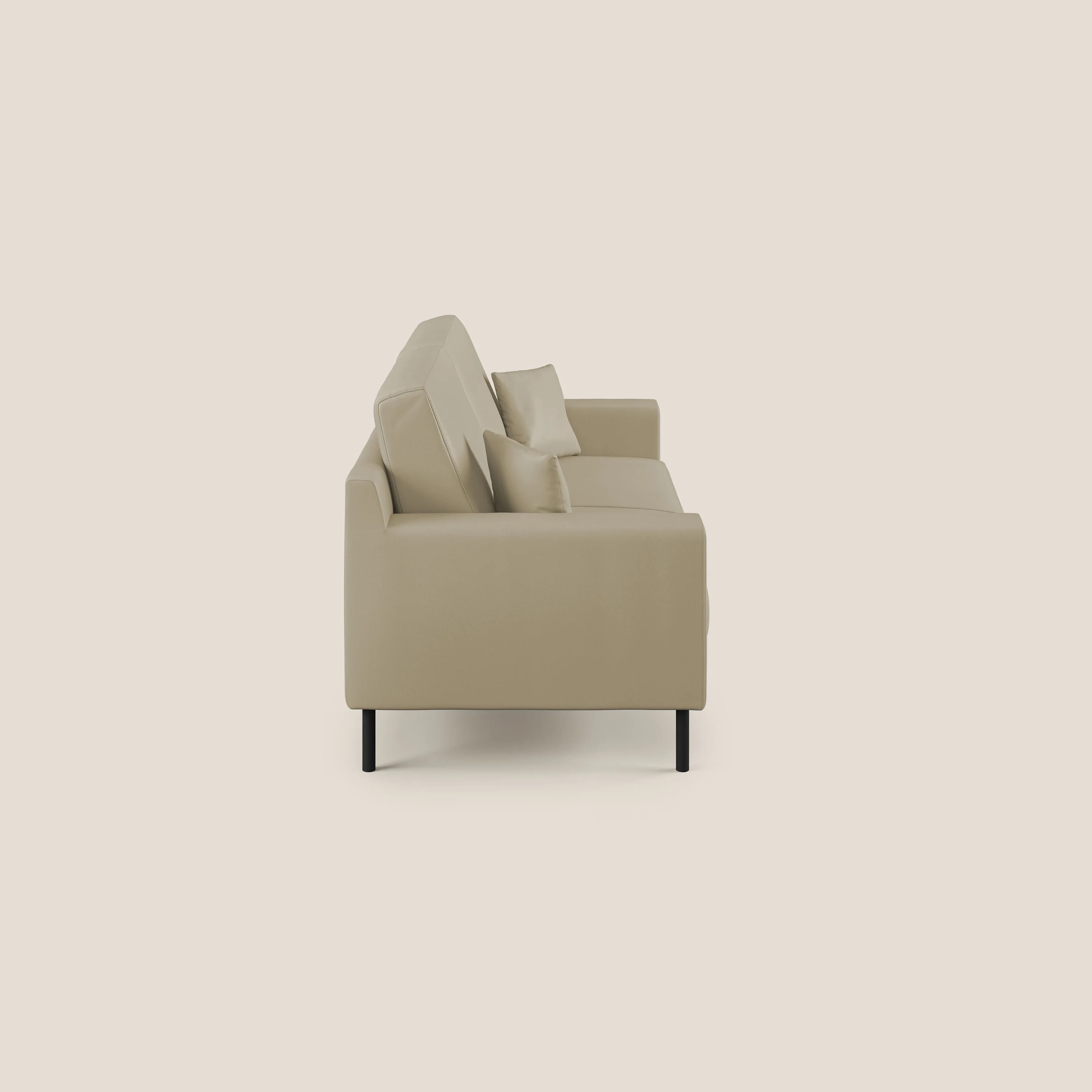 Uranio canapé linéaire moderne en simili cuir imperméable T04 crÚme - Image 6