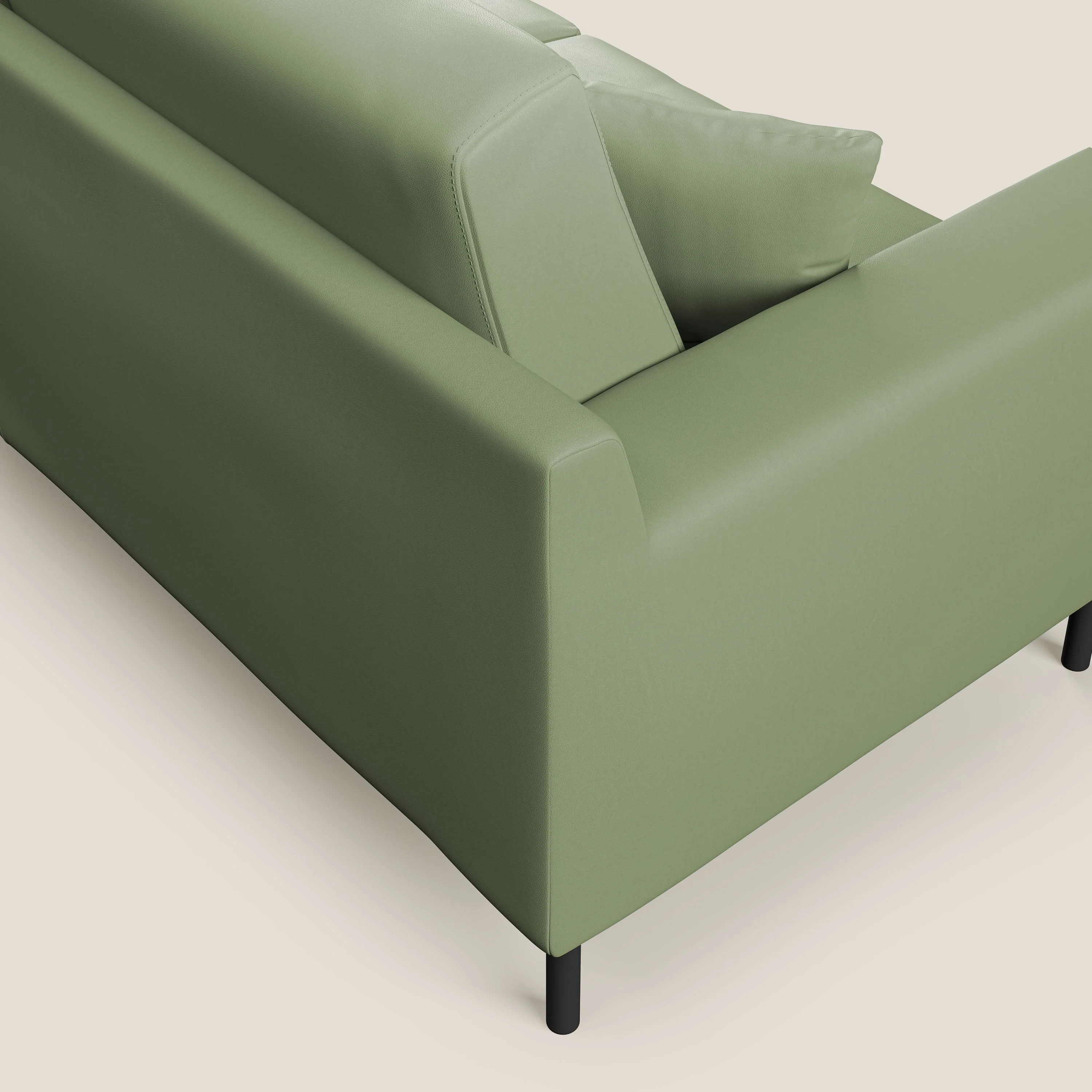 Uranio canapé linéaire moderne en simili cuir imperméable T04 vert - Image 4