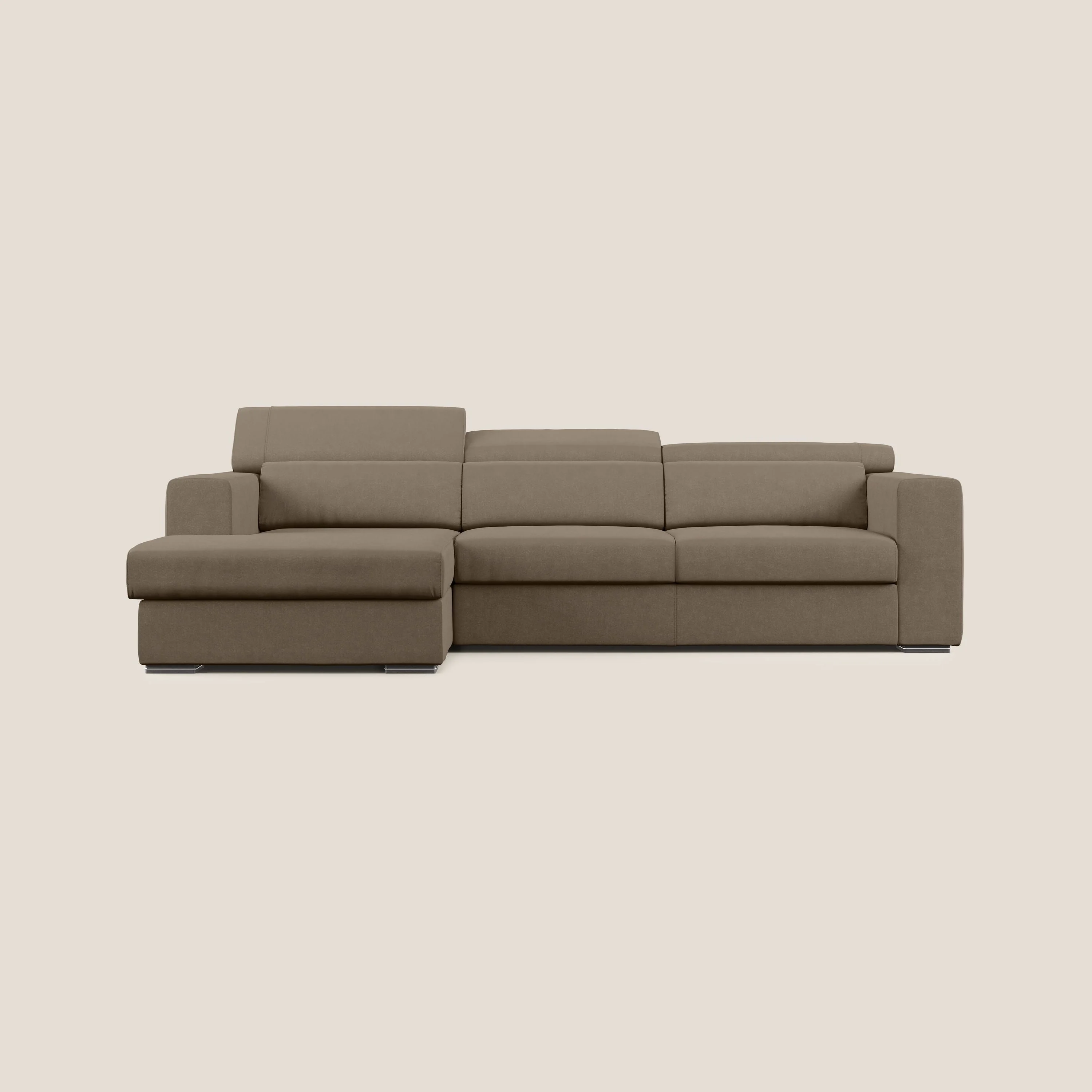 Vegas canapé d'angle avec têtières inclinables en microfibre imperméable T11 marron - Image 8