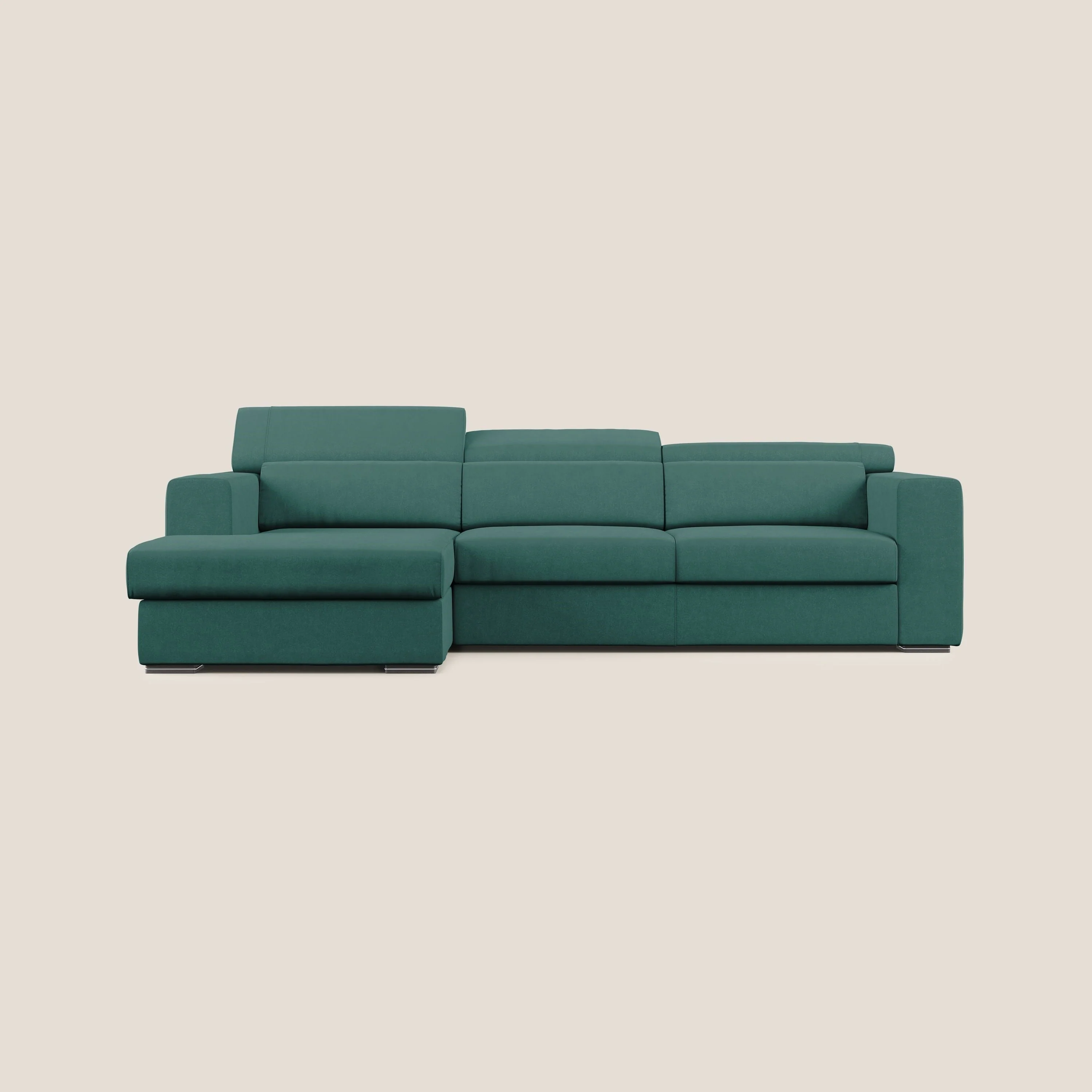 Vegas canapé d'angle avec têtières inclinables en microfibre imperméable T11 bleu canard - Image 8