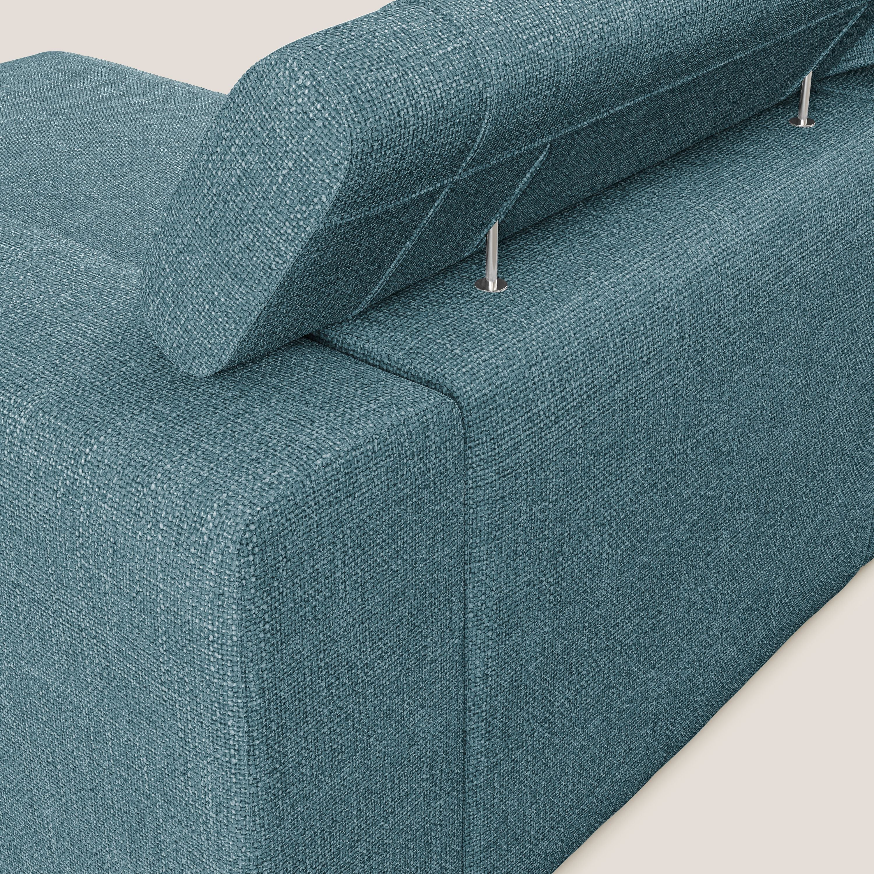 Vegas canapé d'angle avec têtières inclinables en tissu doux imperméable T06 bleu ciel - Image 6