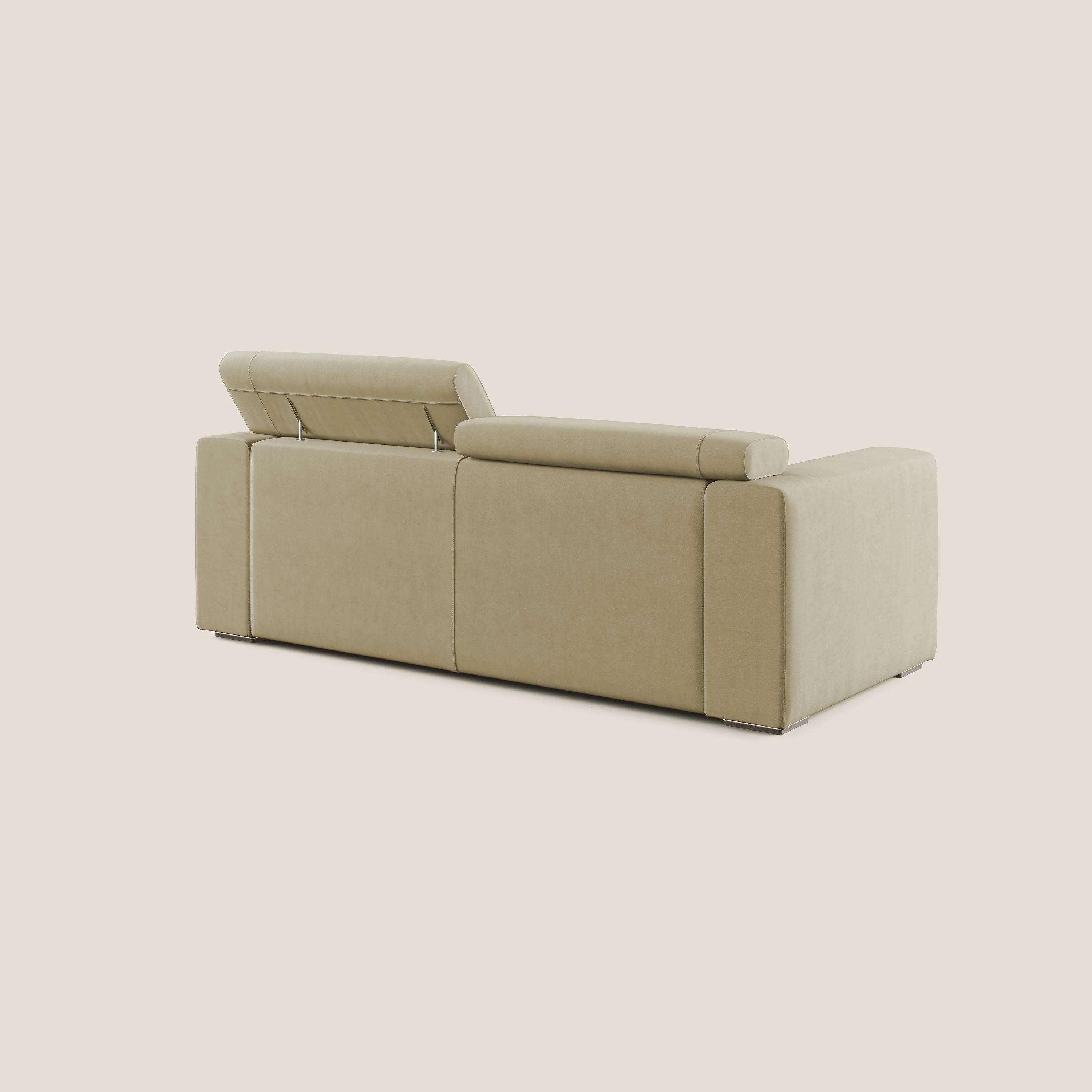 Vegas canapĂ© avec tĂȘtiĂšres inclinables en microfibre impermĂ©able T11 beige - Image 4