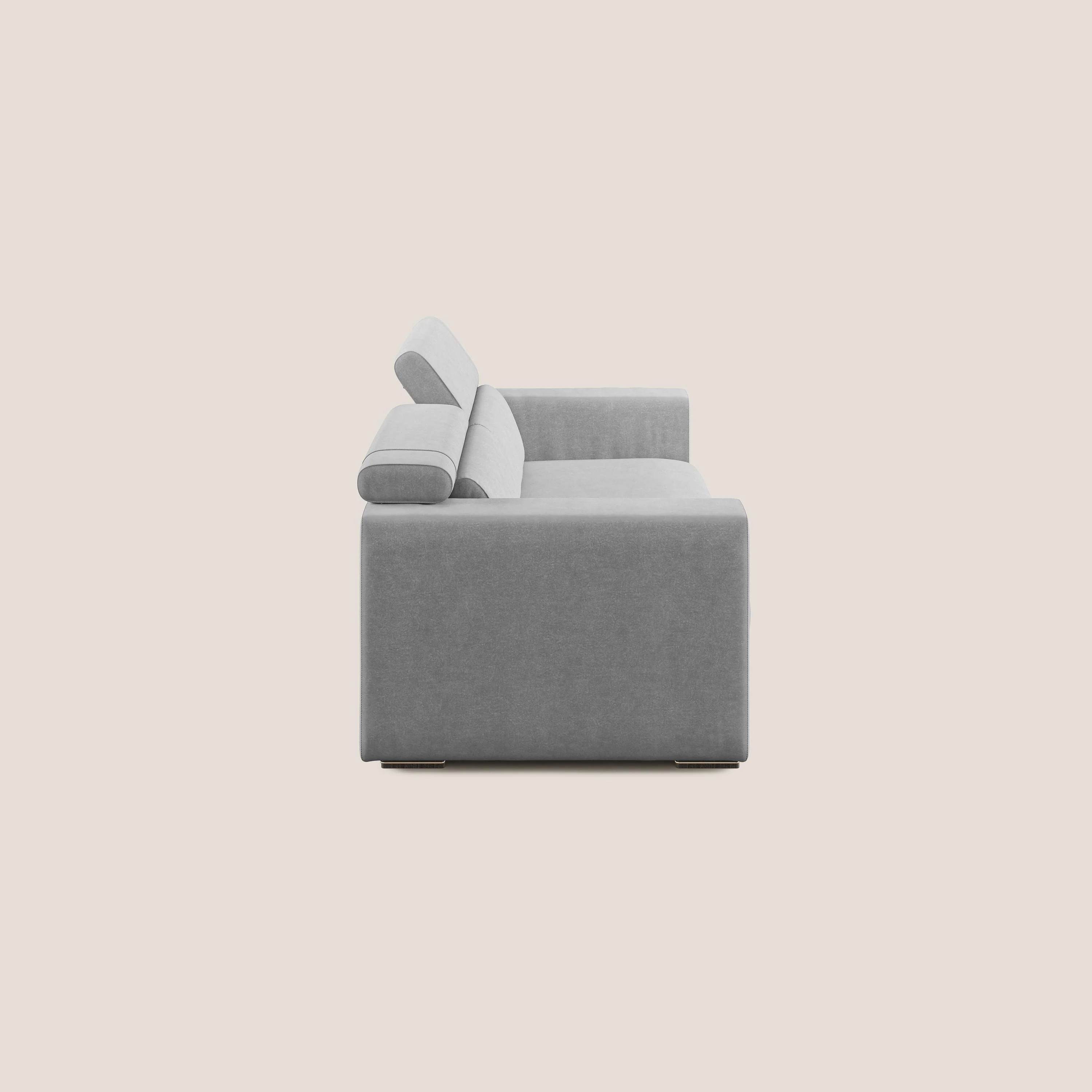 Vegas canapé  avec têtières inclinables en microfibre imperméable T11 gris - Image 3
