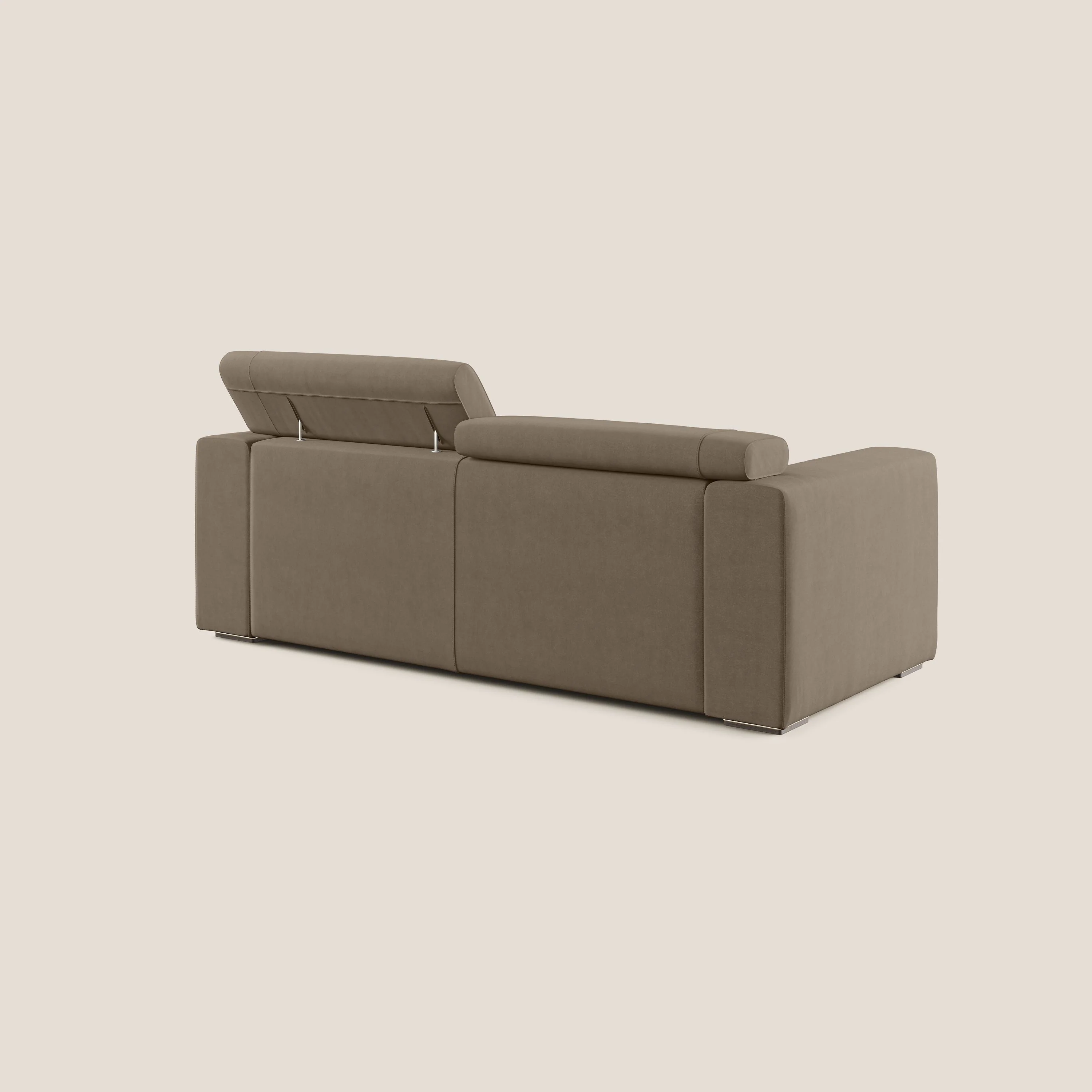 Vegas canapé  avec têtières inclinables en microfibre imperméable T11 marron - Image 4