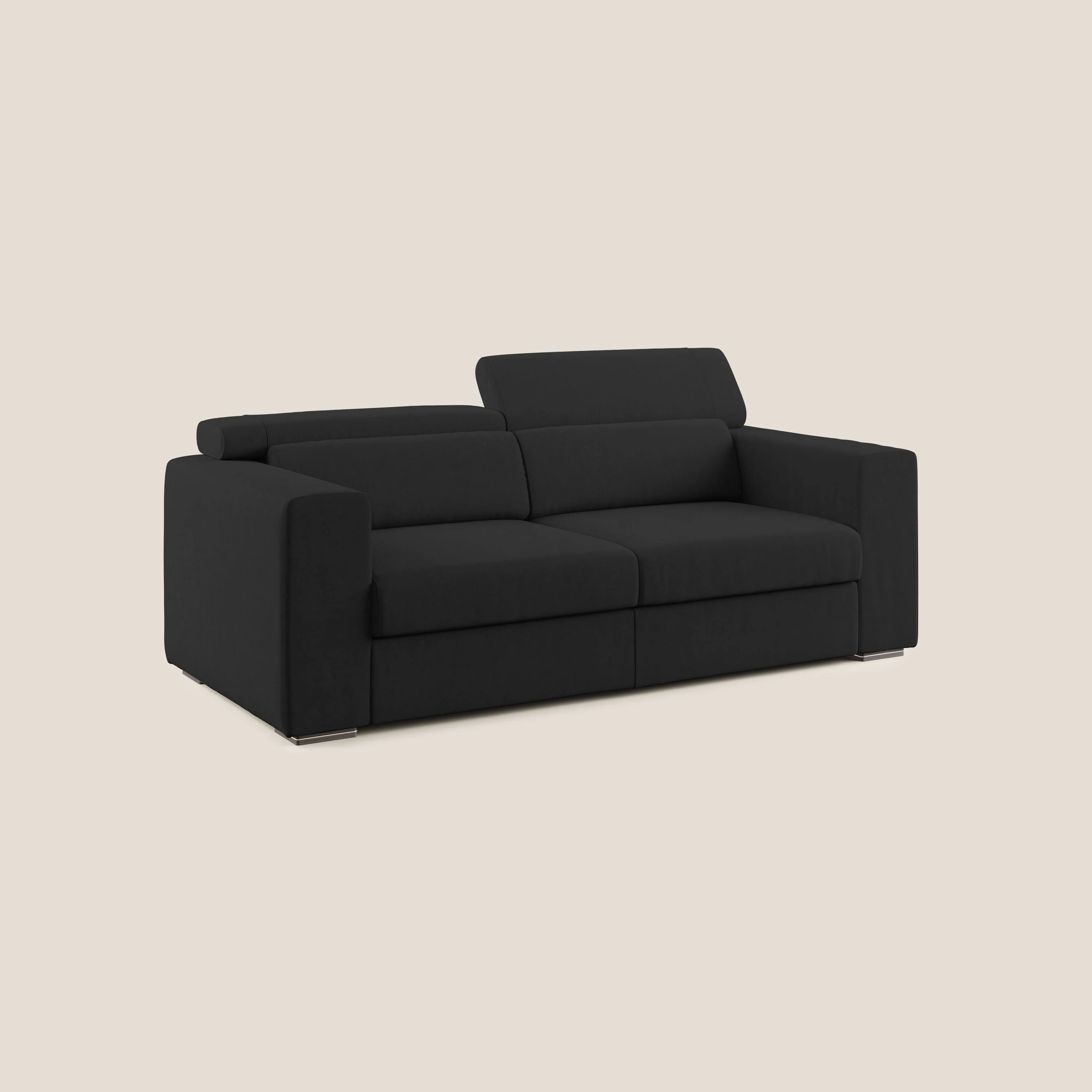Vegas canapé avec têtières inclinables en microfibre imperméable T11 noir - Image 2