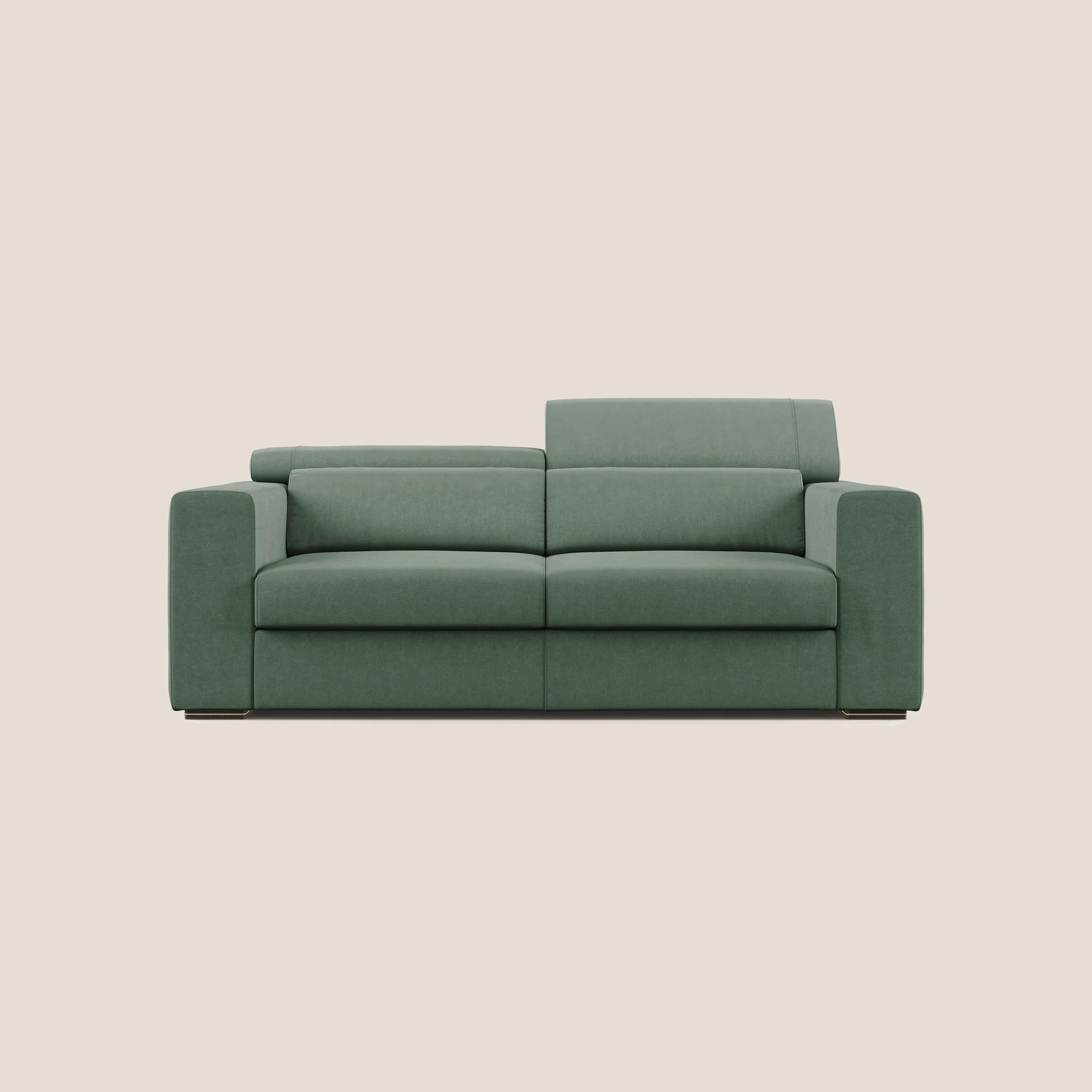 Vegas canapé  avec têtières inclinables en microfibre imperméable T11 vert