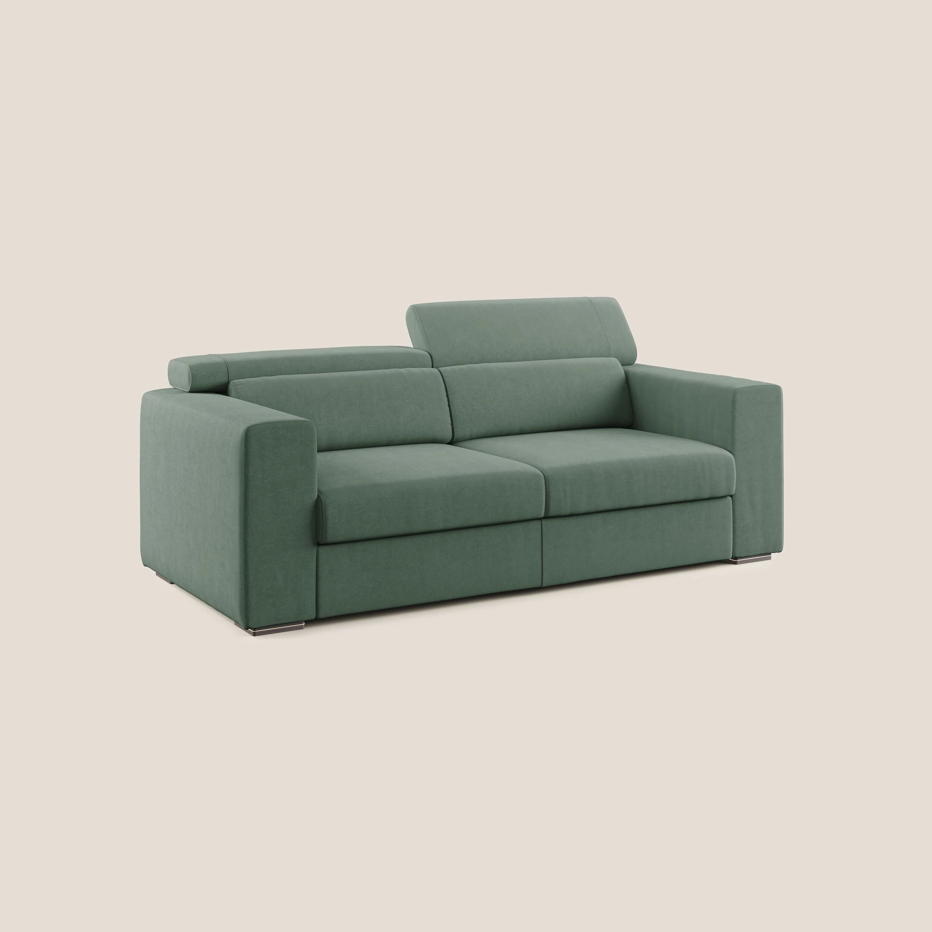 Vegas canapé  avec têtières inclinables en microfibre imperméable T11 vert - Image 2
