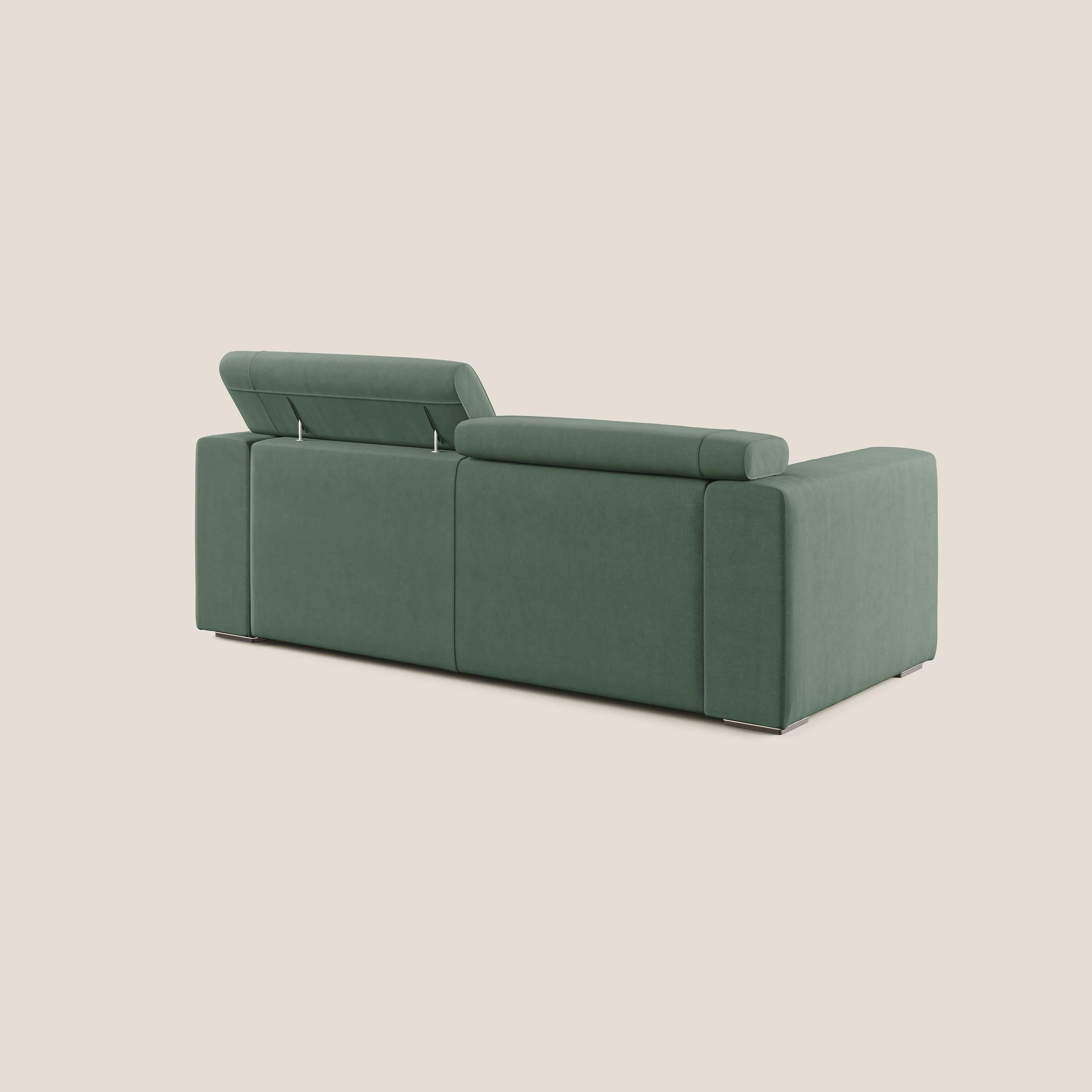 Vegas canapé  avec têtières inclinables en microfibre imperméable T11 vert - Image 4