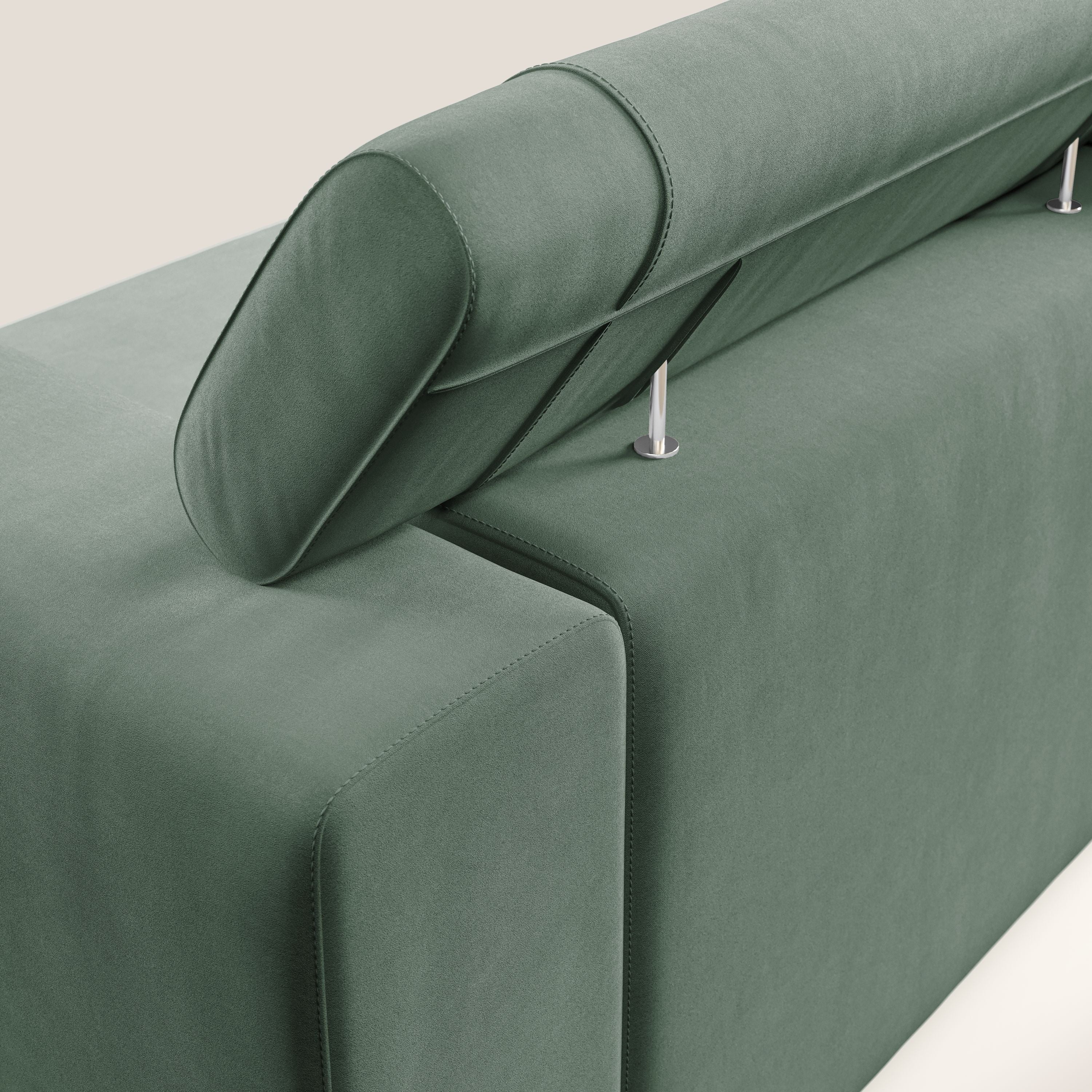 Vegas canapé  avec têtières inclinables en microfibre imperméable T11 vert - Image 6