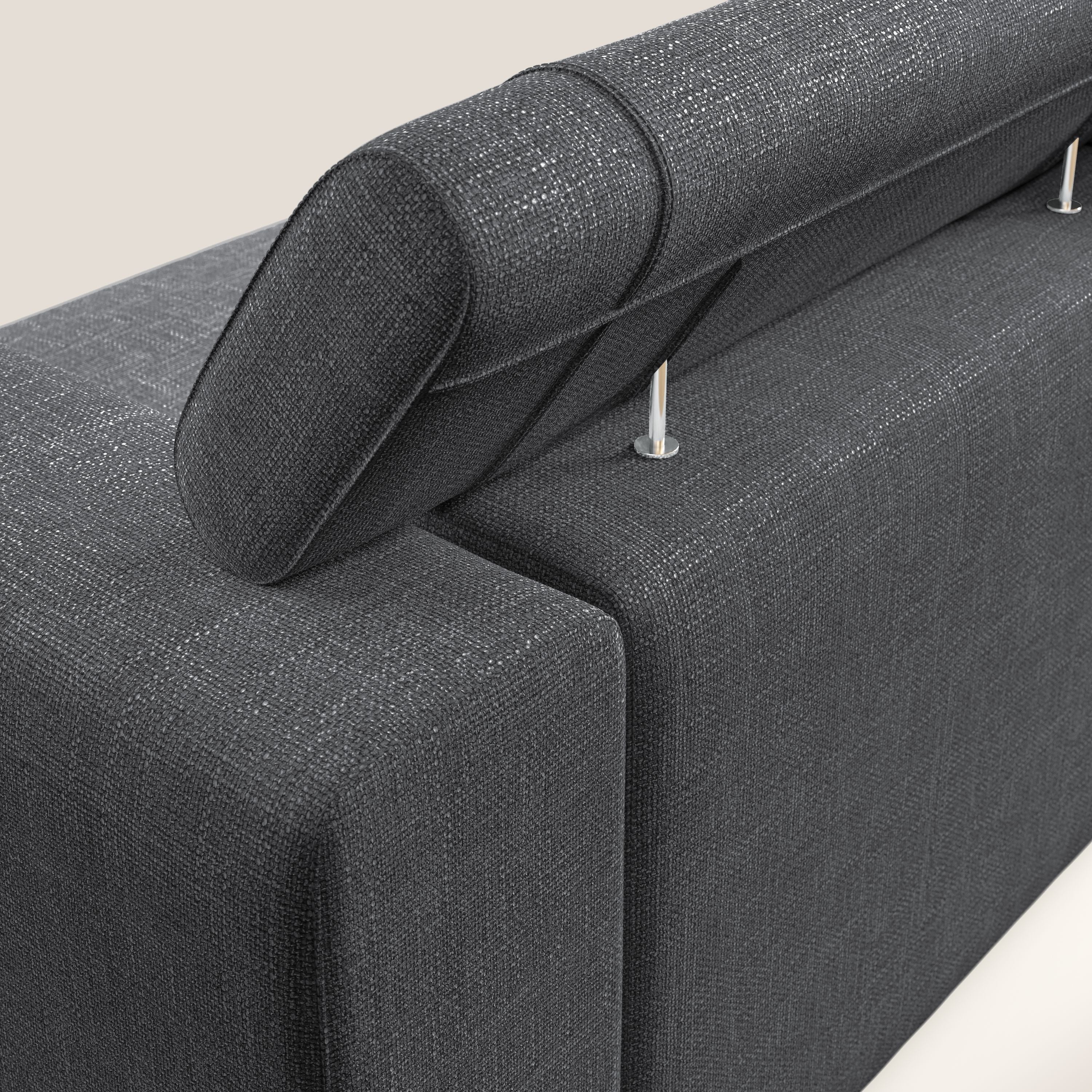 Vegas canapé avec têtières inclinables en tissu doux imperméable T06 anthracite - Image 6