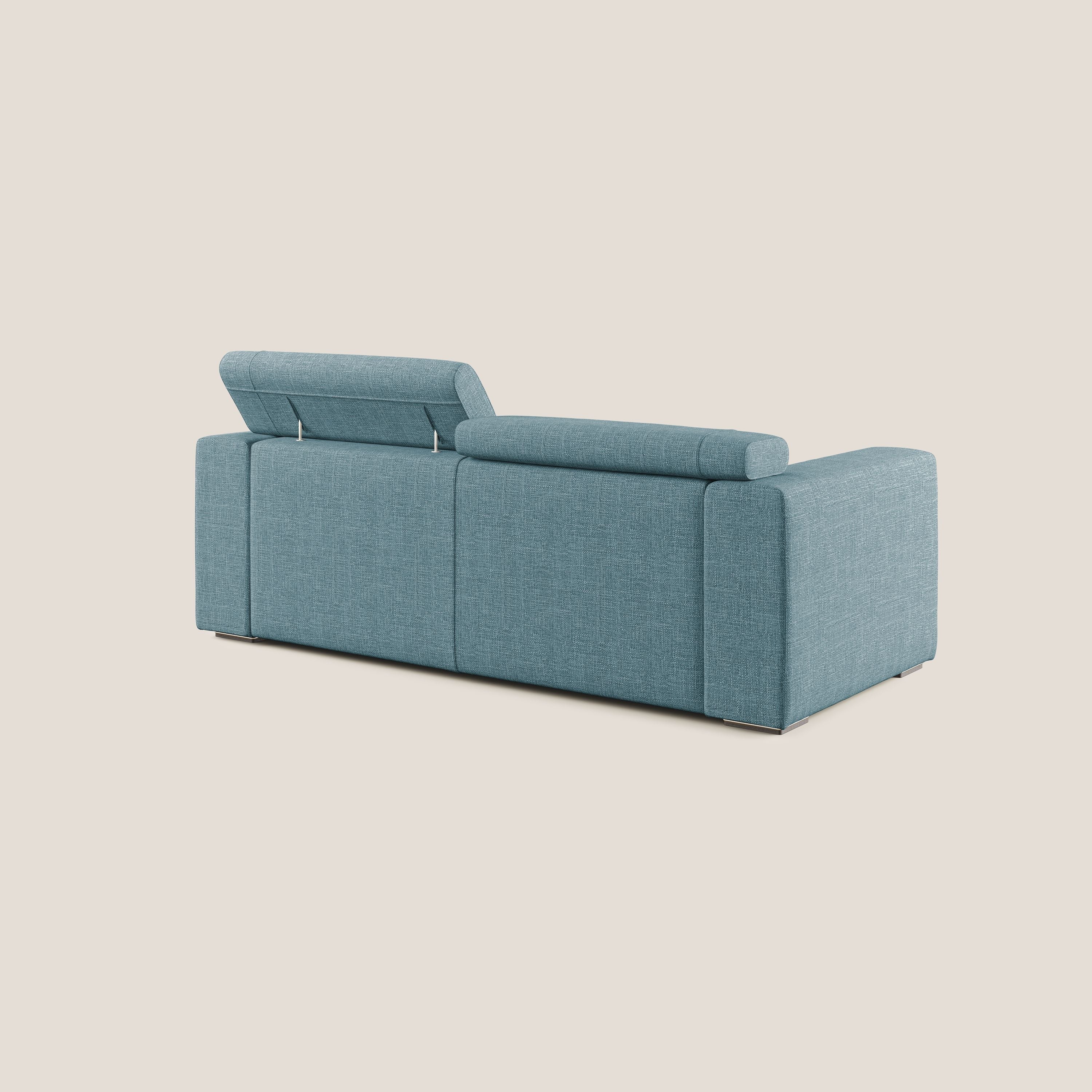 Vegas canapé avec têtières inclinables en tissu doux imperméable T06 bleu ciel - Image 4