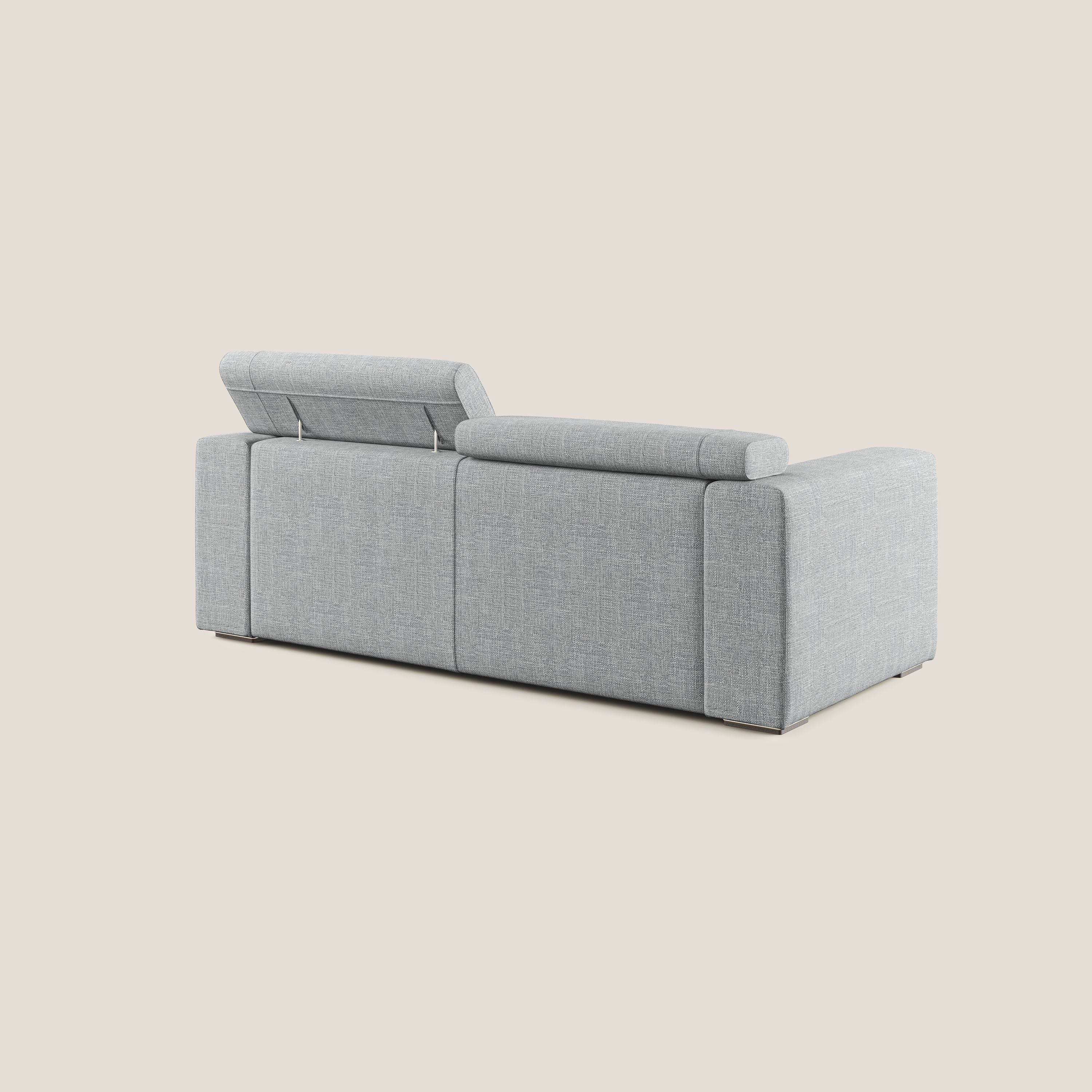 Vegas canapé avec têtières inclinables en tissu doux imperméable T06 gris - Image 4