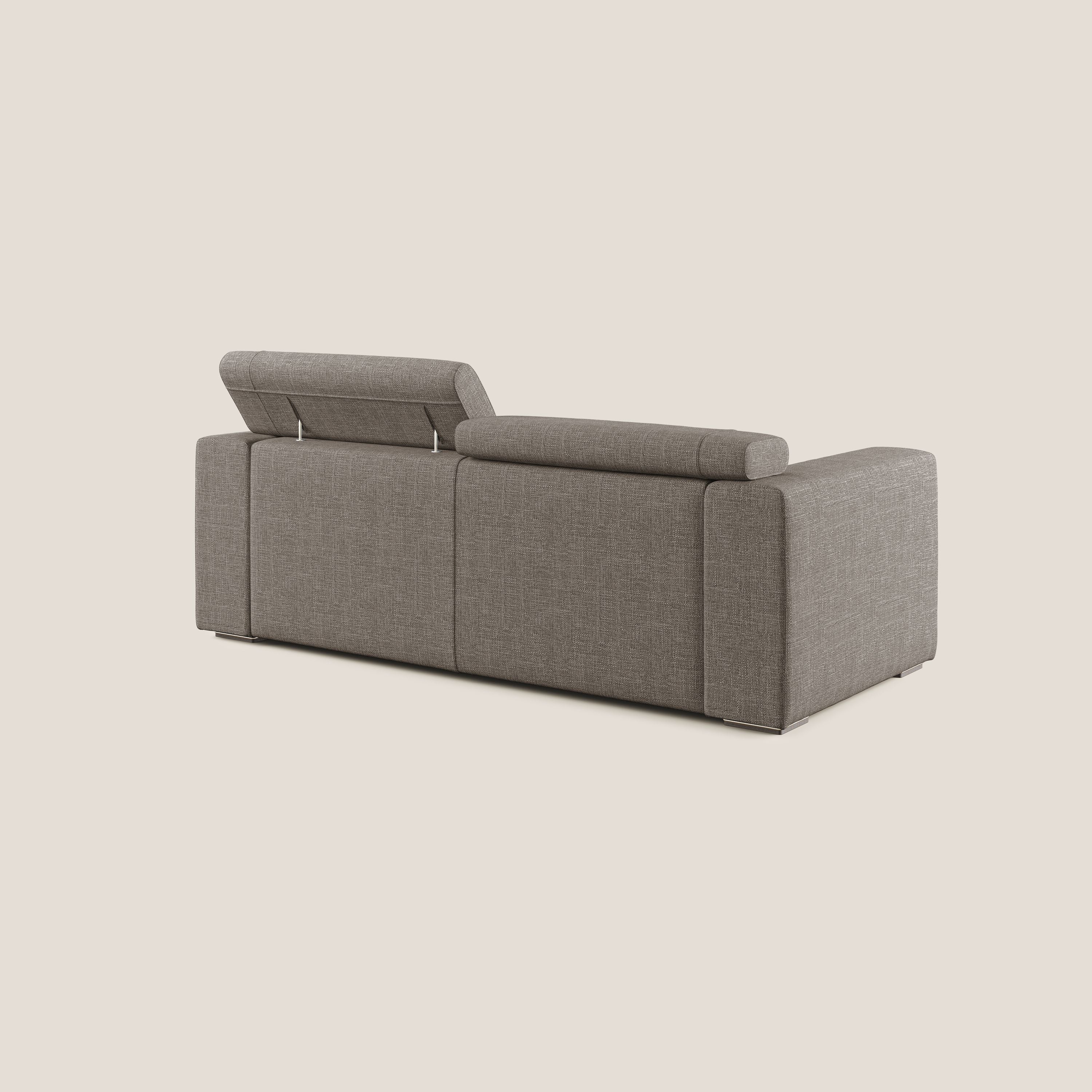 Vegas canapé avec têtières inclinables en tissu doux imperméable T06 marron - Image 4