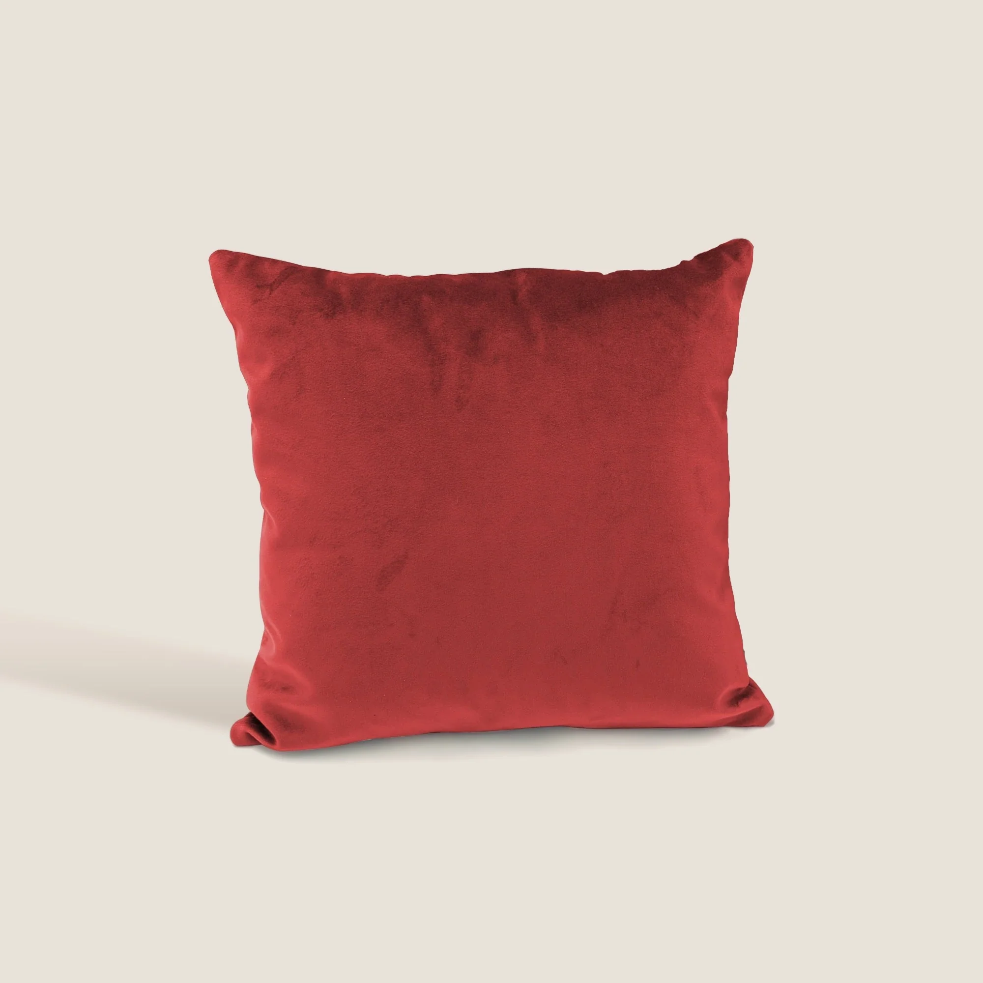 Velluto coussins carrés en velours imperméable rouge