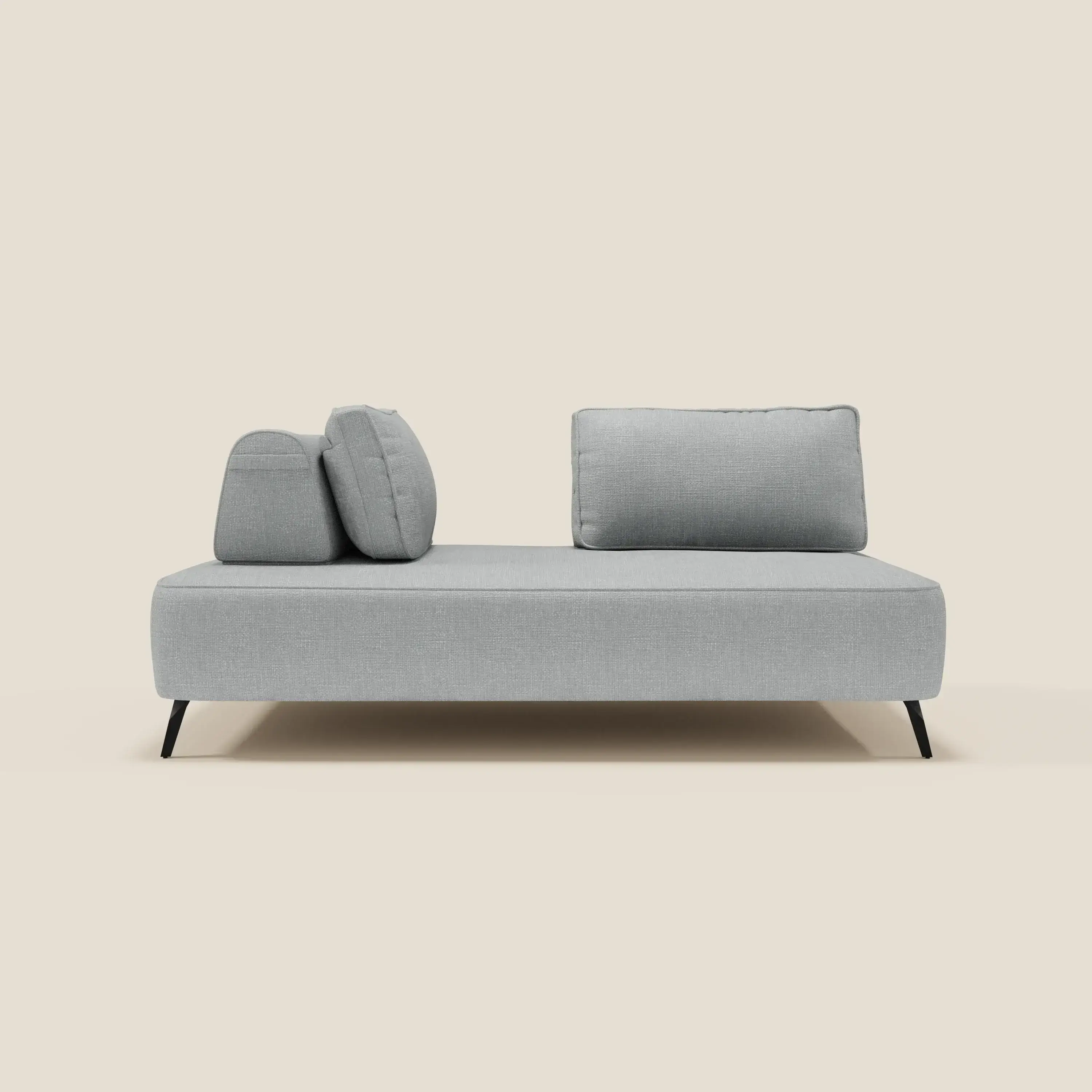 Volta Canapé modulable avec dossiers amovibles en tissu chenillé T06 bleu glacier